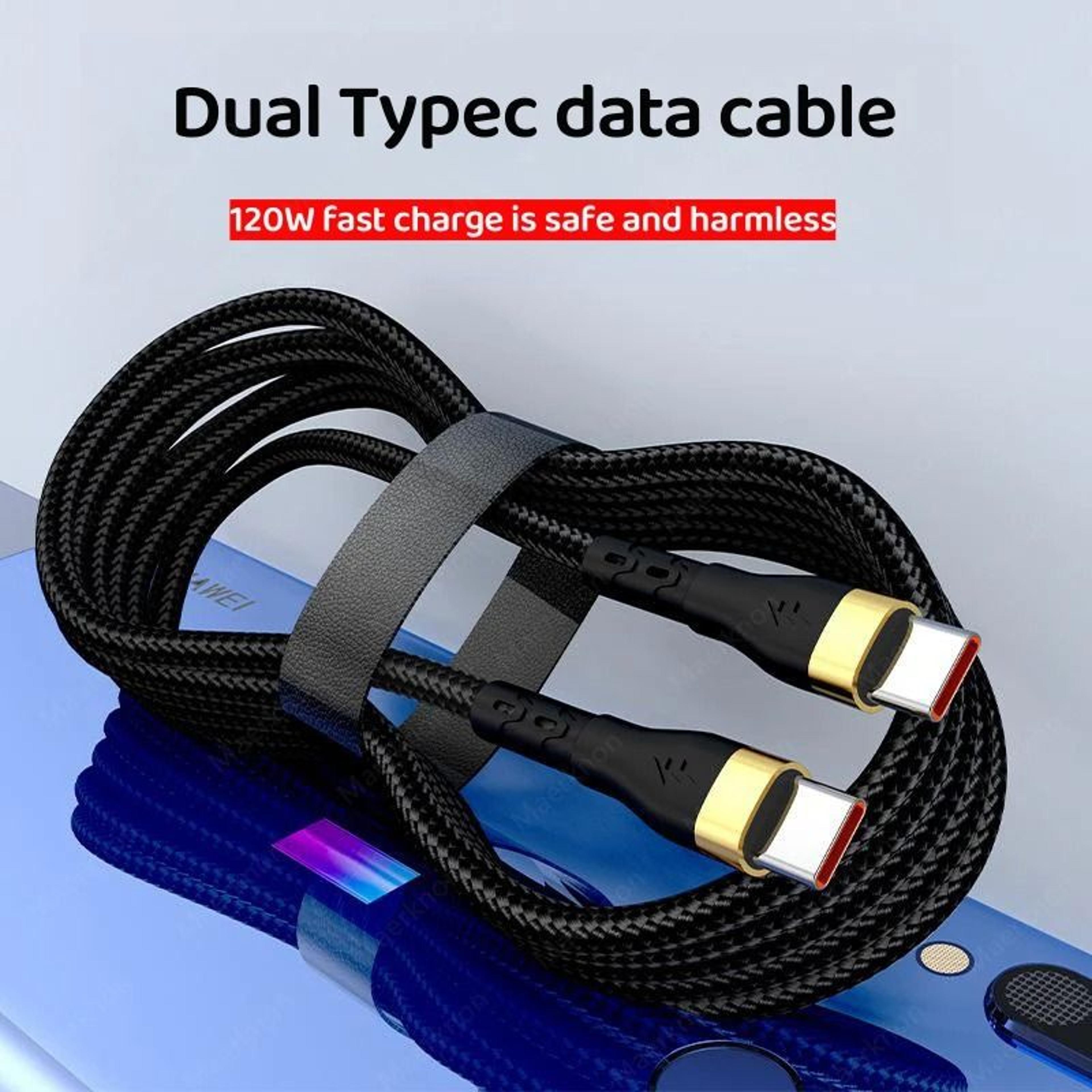 120w high-capacity professional usb-c to usb-c data cable