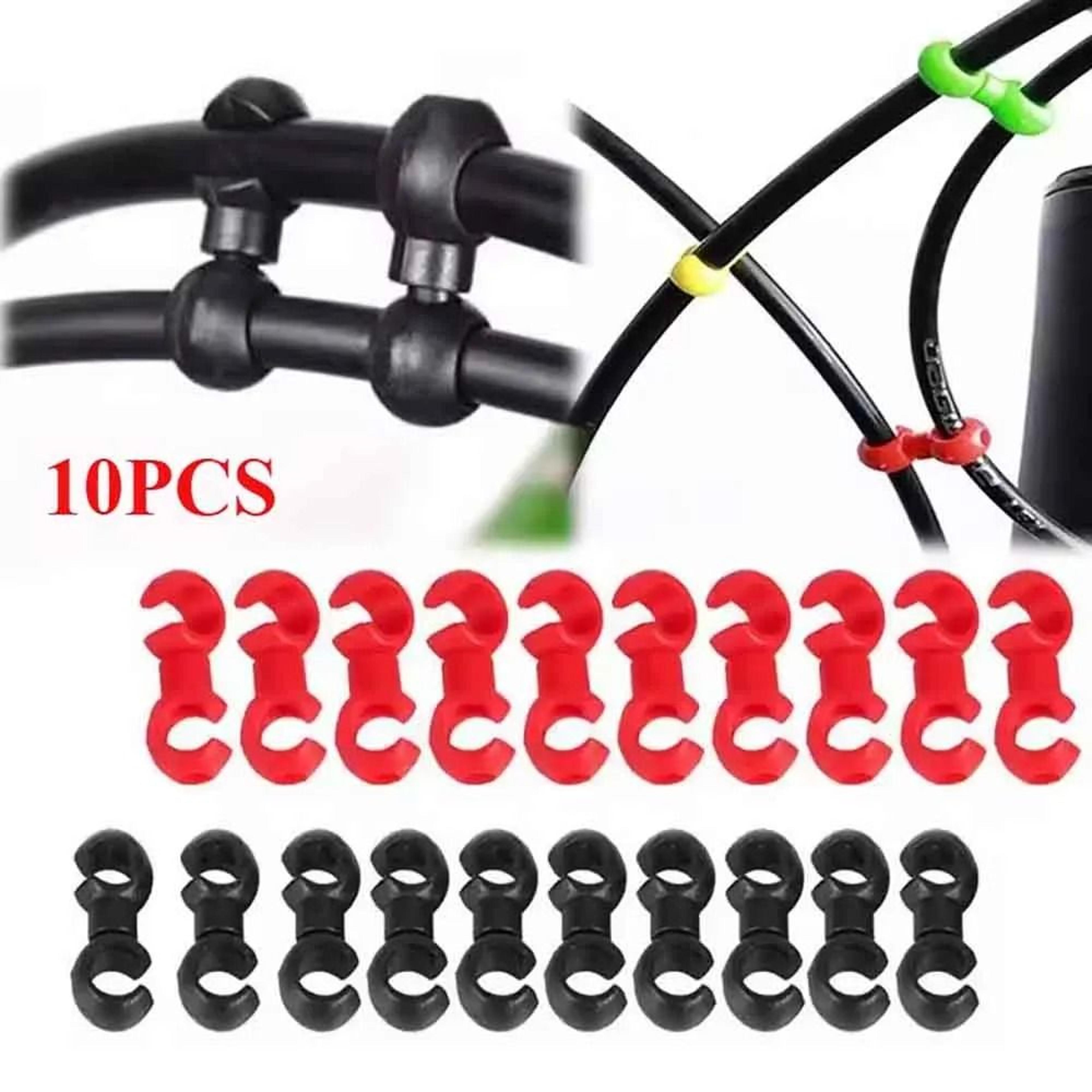 10-piece rotatable s-style bicycle cable management clips