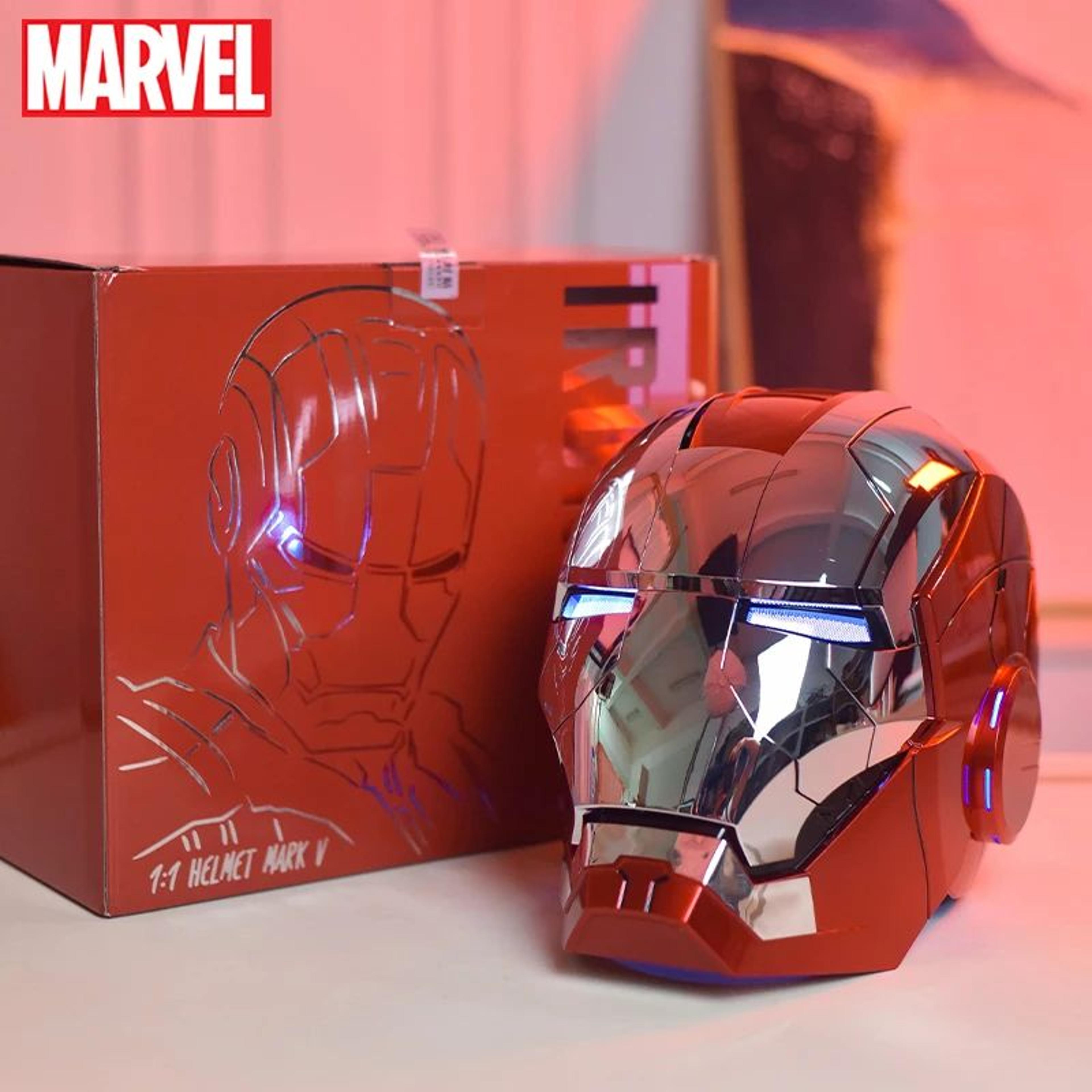 functioning iron man helmet MK5 Gold Edition with Voice Activation HeroHaven Low voltage reminder 7 Wearable Voice Control Iron Man