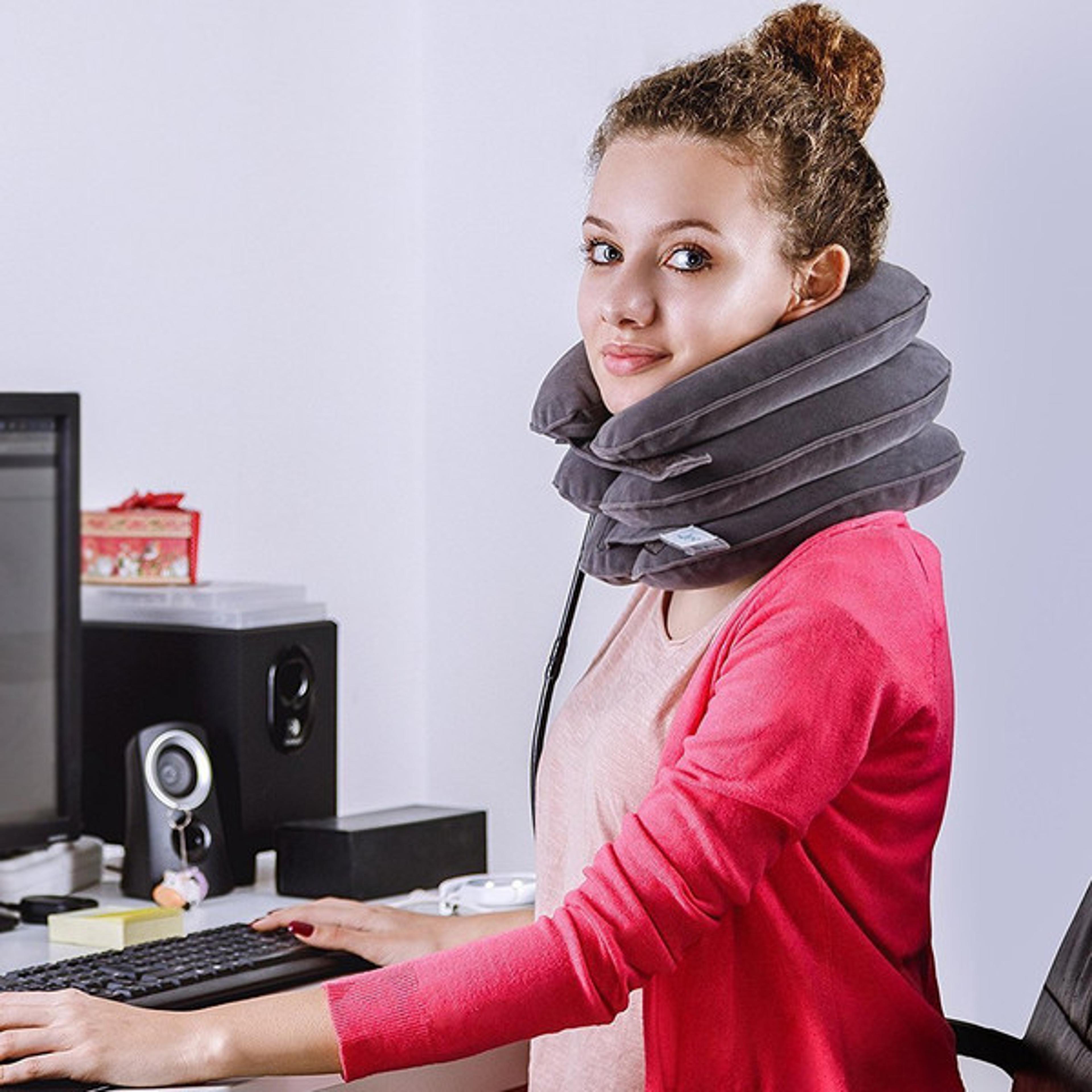 adjustable neck brace pillow with air pump – perfect pain relief gift