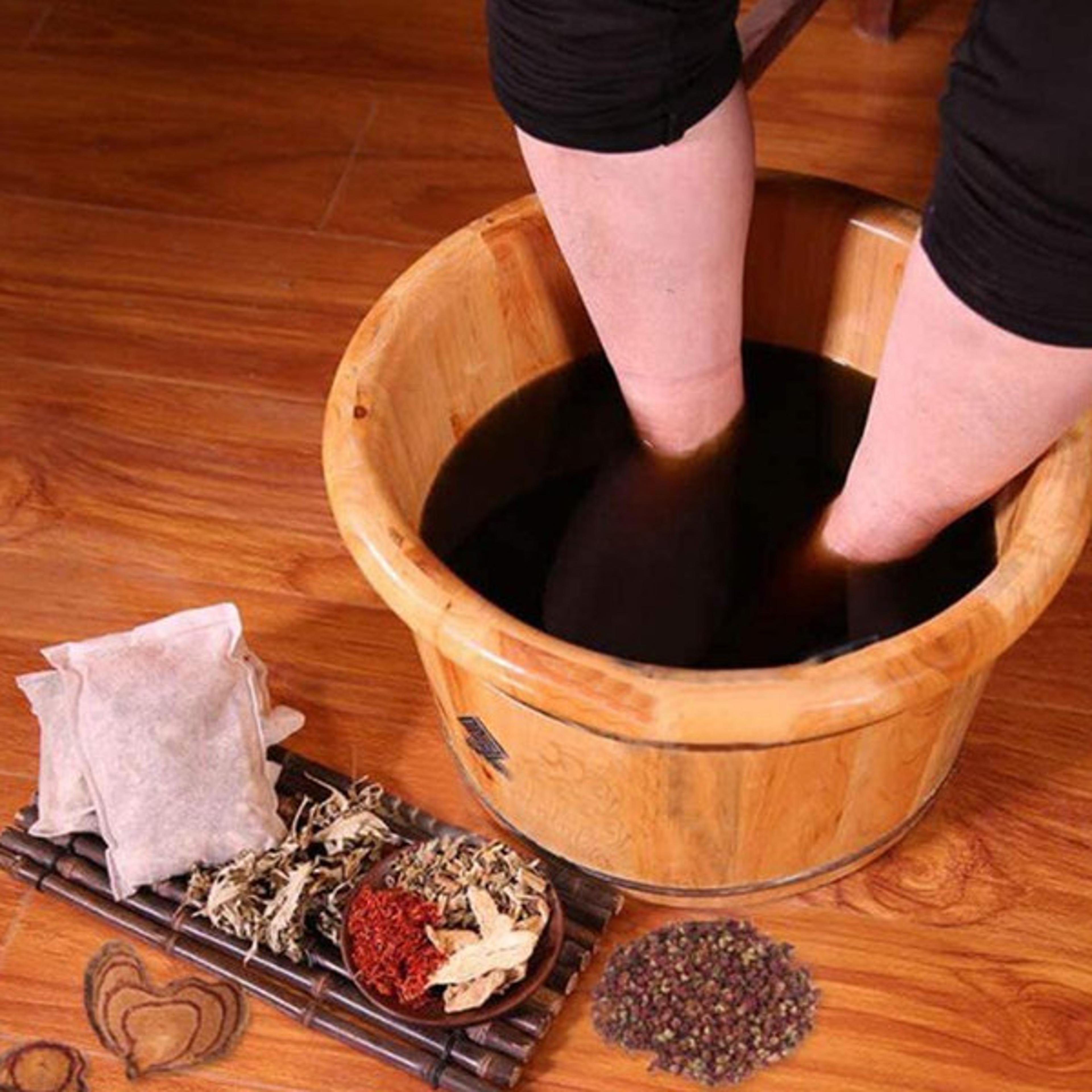 natural healing for tired feet: ginger lymphatic drainage foot soak (20 pack), enhance circulation & moisturize skin
