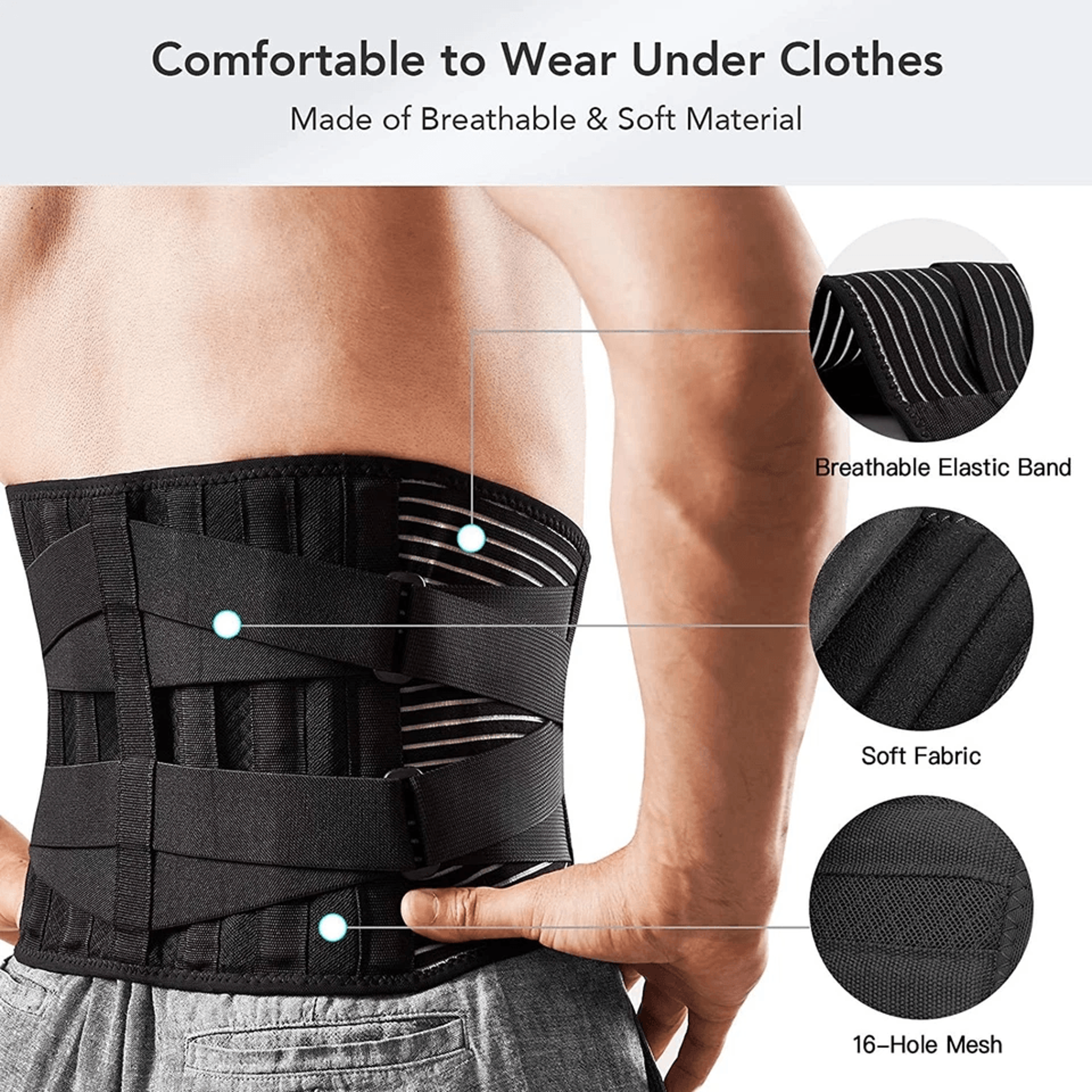 adjustable lower back brace lumbar support waist belt for pain relief,, unisex, comfortable support
