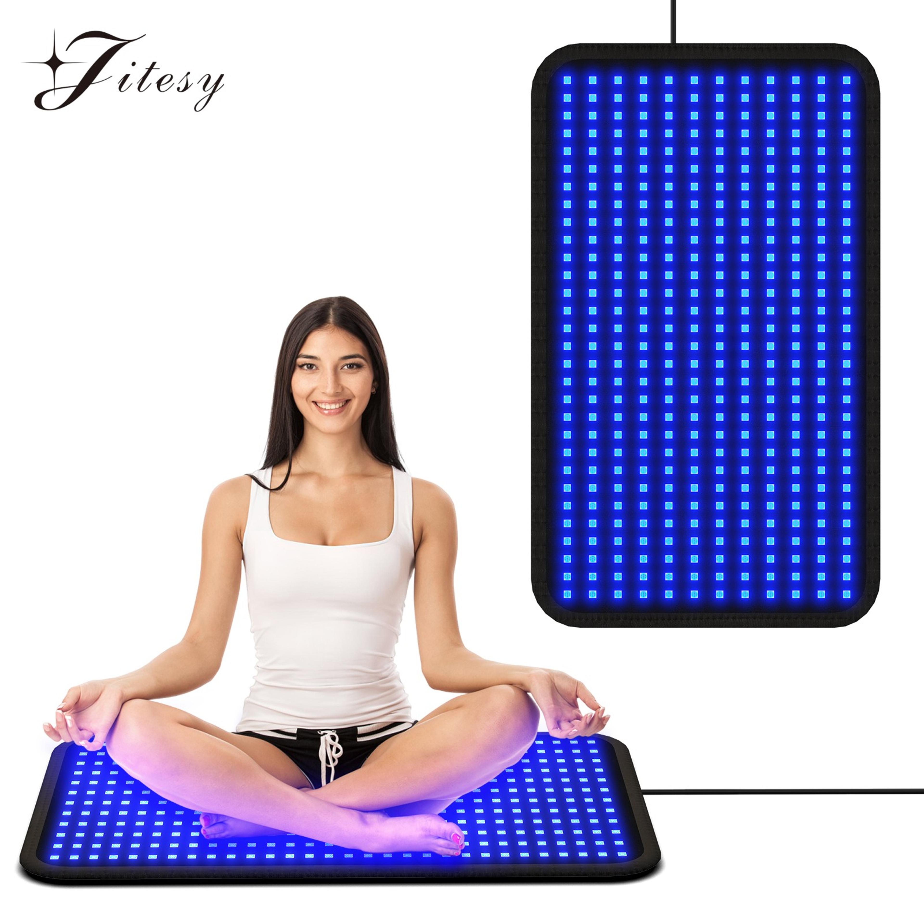 solarium tanning lamp mat, blue light pad for full body bronze tan, uv free natural wavelength sunless tanning device