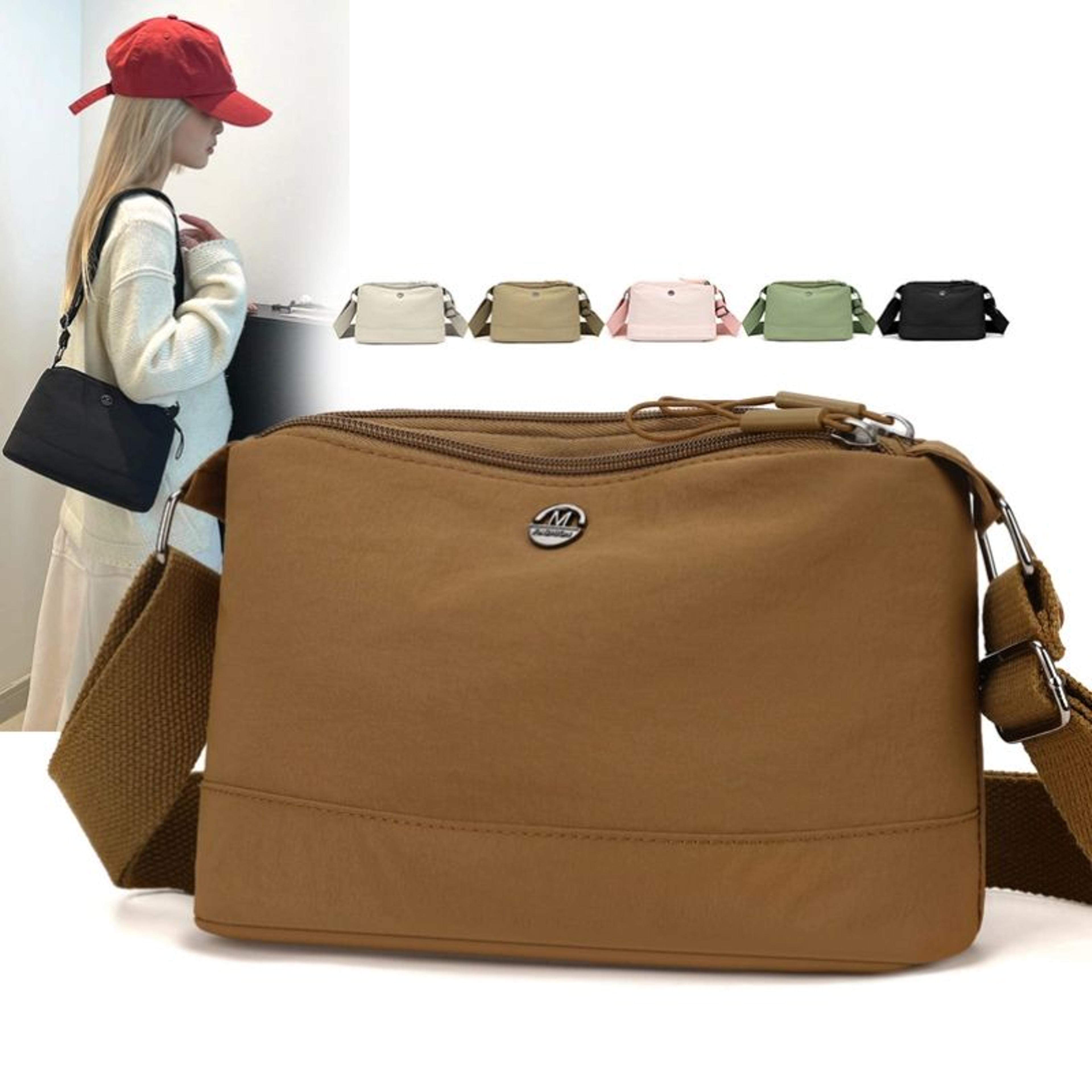 lightweight nylon women's convertible shoulder bag, large capacity crossbody, multiple compartments,nylon hand bag.