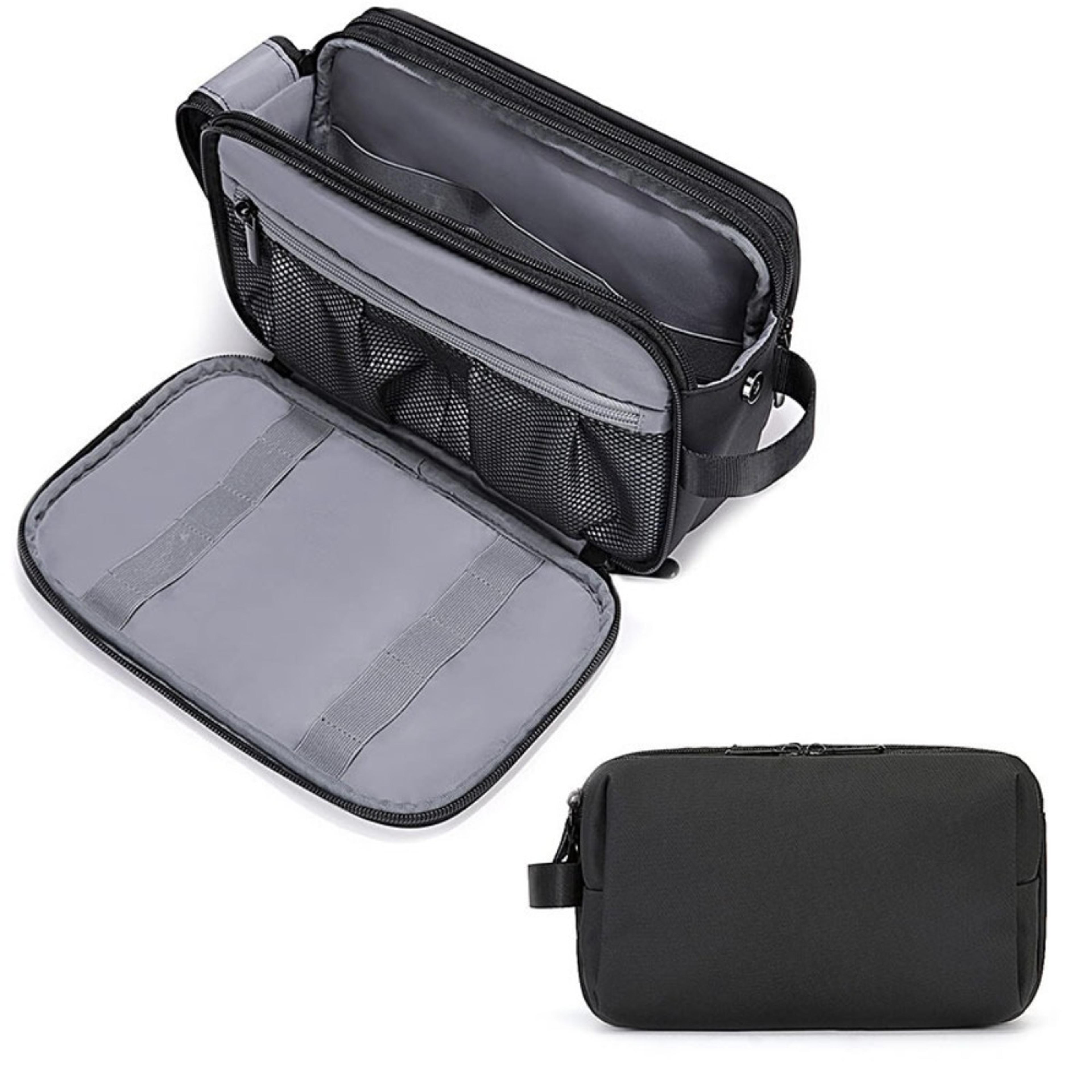 large capacity makeup bag women, waterproof travel toiletry bag, lightweight cosmetic case, portable dry wet separation