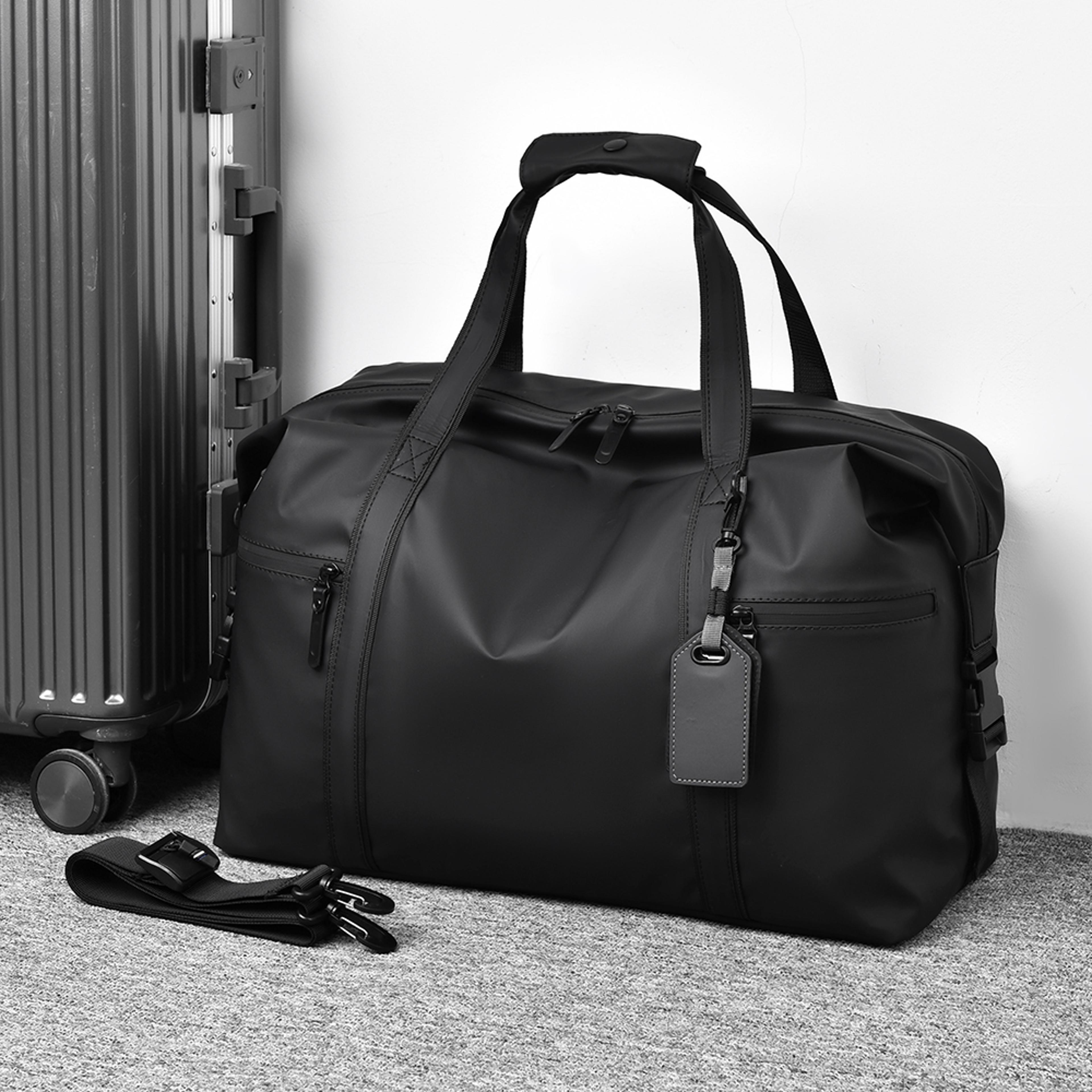 duffel bag for gym, travel, sports lovers, men's gym bag black, adjustable shoulder strap, fitness gear bag