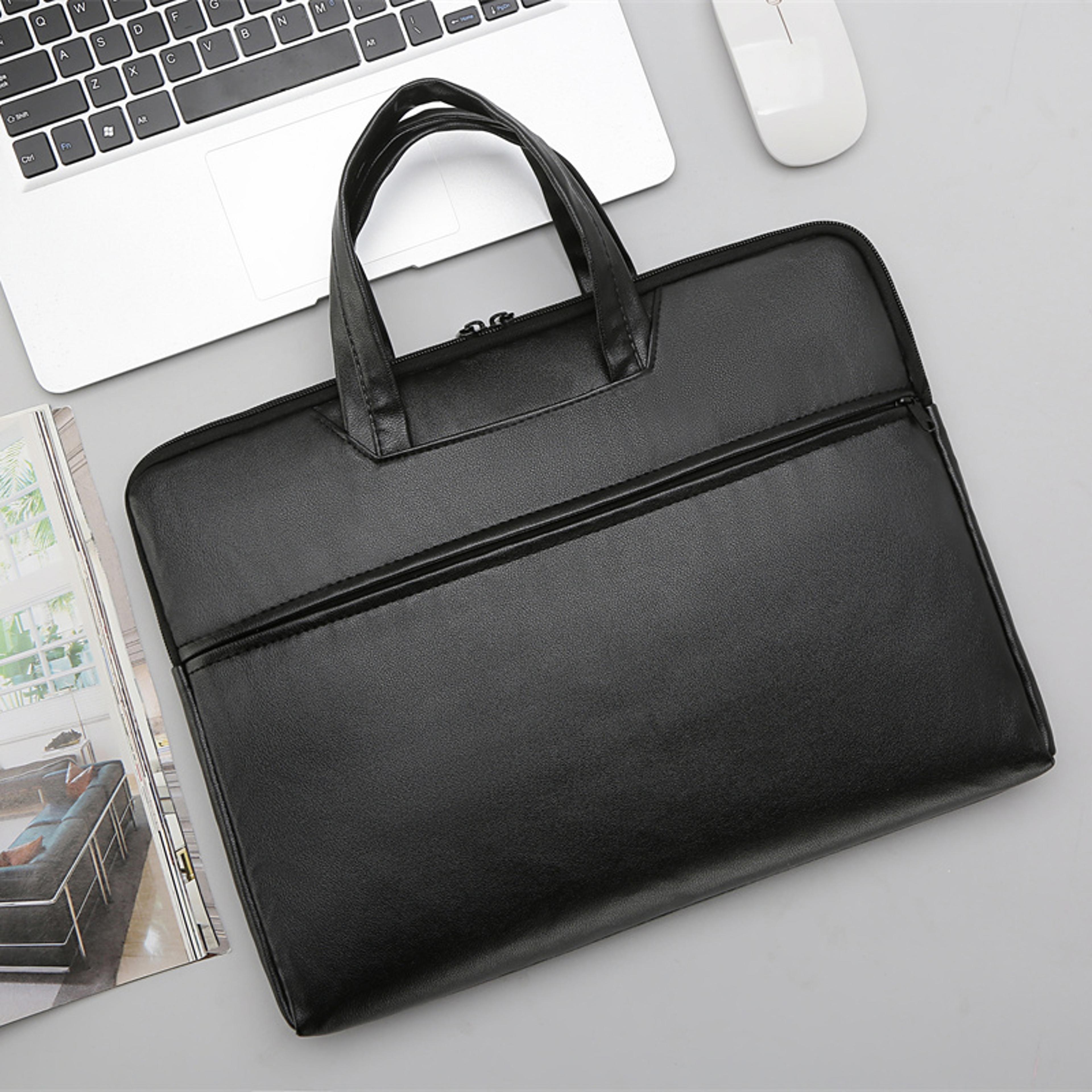 title 2: large capacity handbag men's briefcase, adjustable shoulder bag and crossbody bag with many compartments