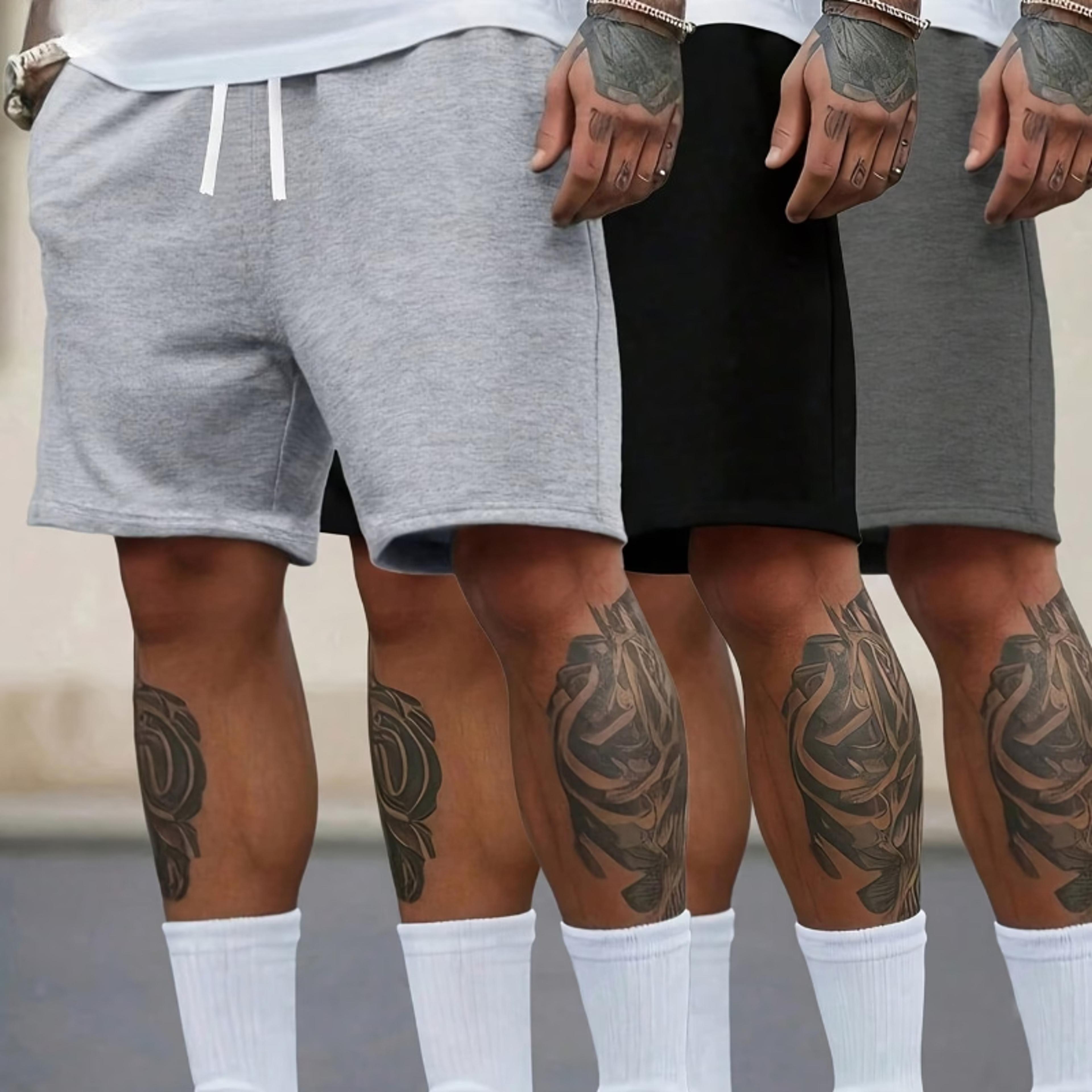 mens summer casual drawstring athletic cotton shorts loose fit jogging & beach wear