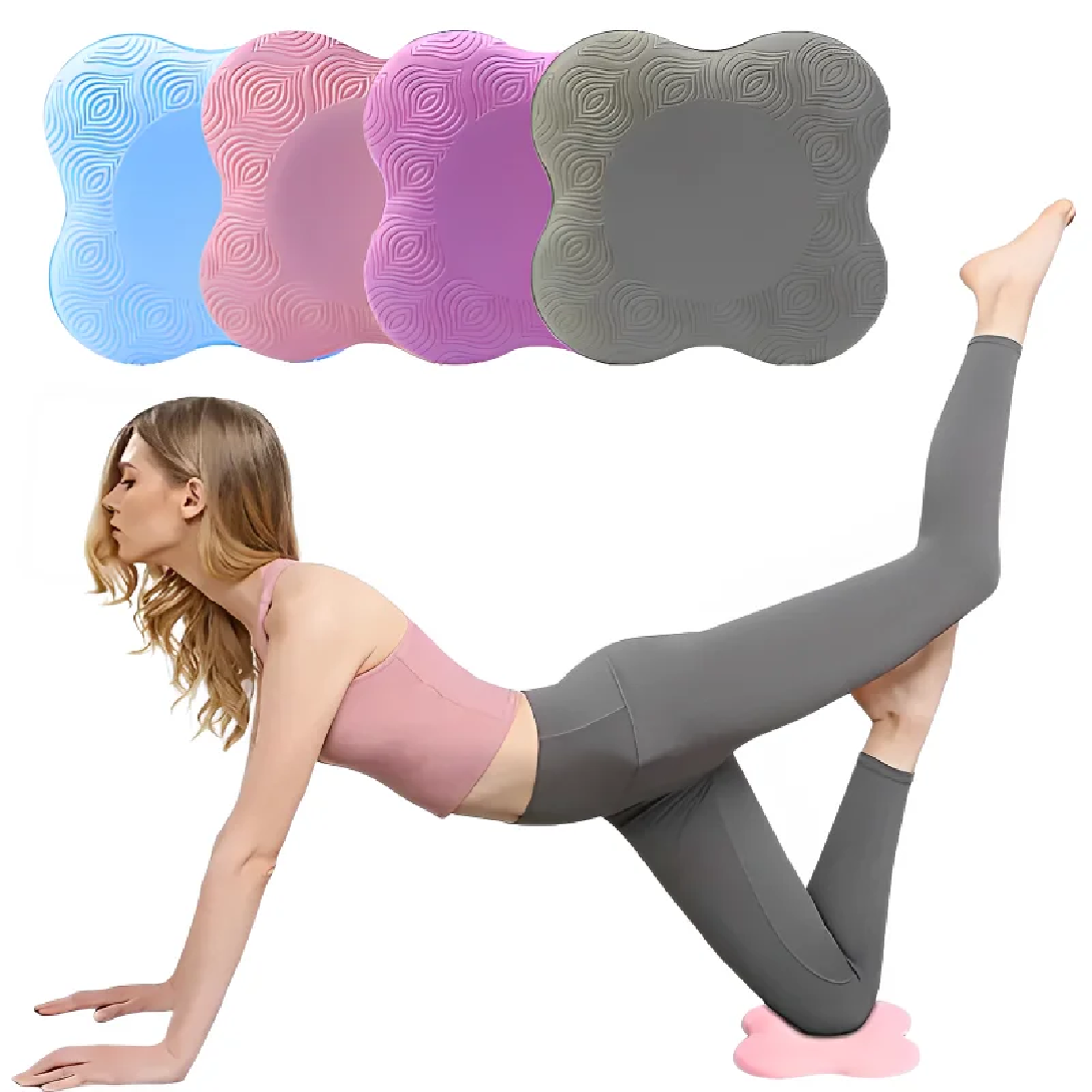 flex guard yoga knee pad thick tpe kneeling pad for yoga, pilates & fitness joint protection