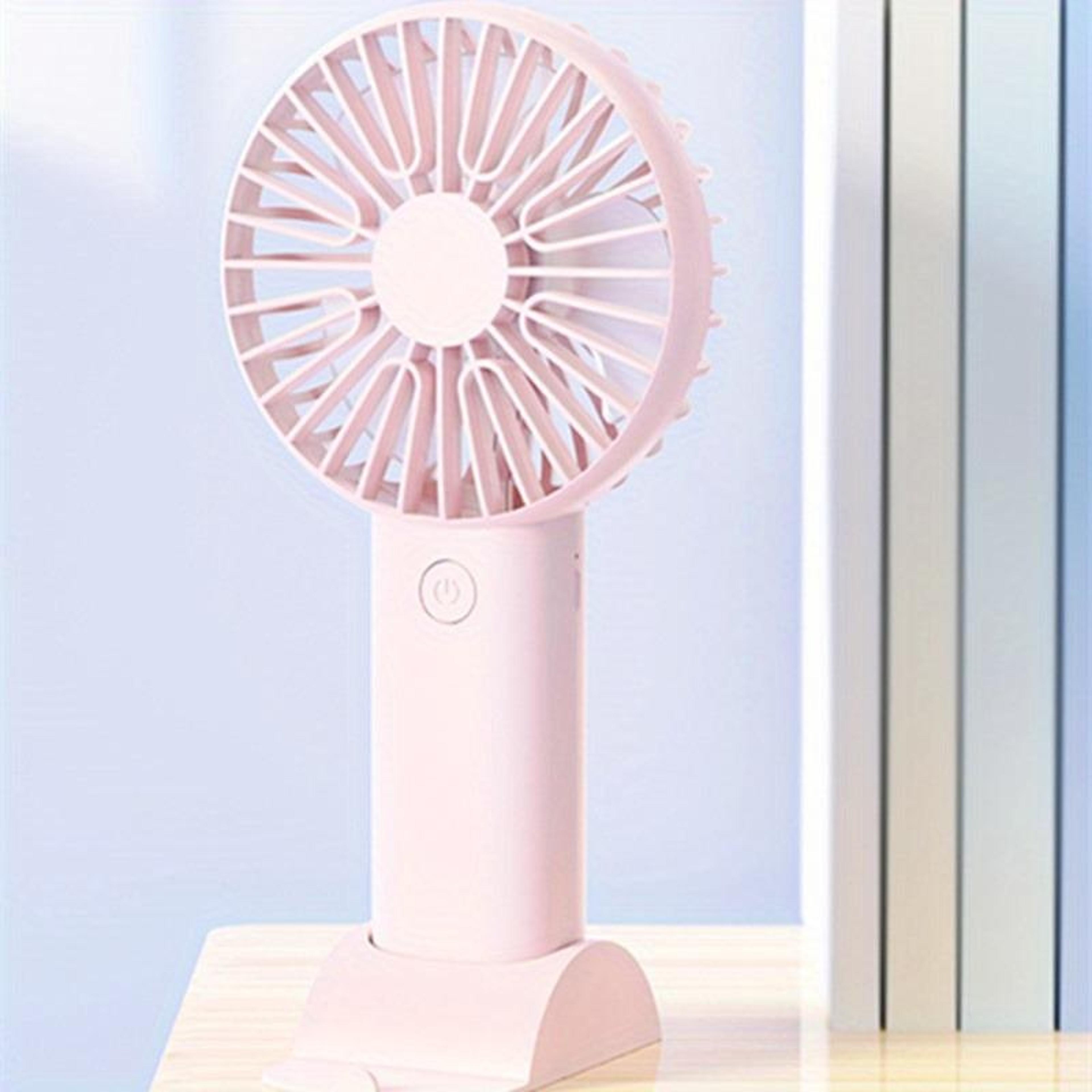 stand portable mini fan usb rechargeable handheld fan with phone holder