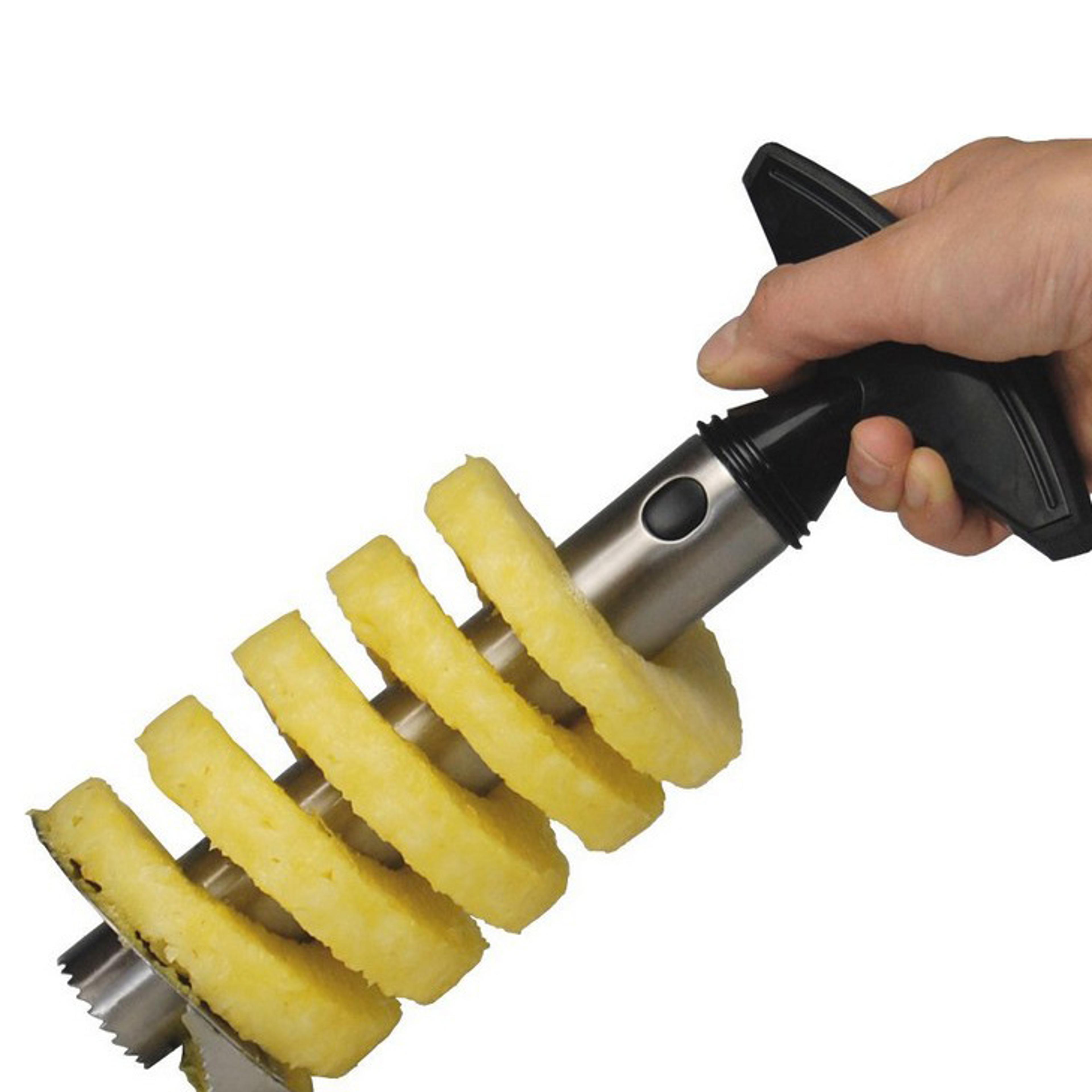 stainless steel pineapple corer and pineapple slicer for fast easy fruit preps