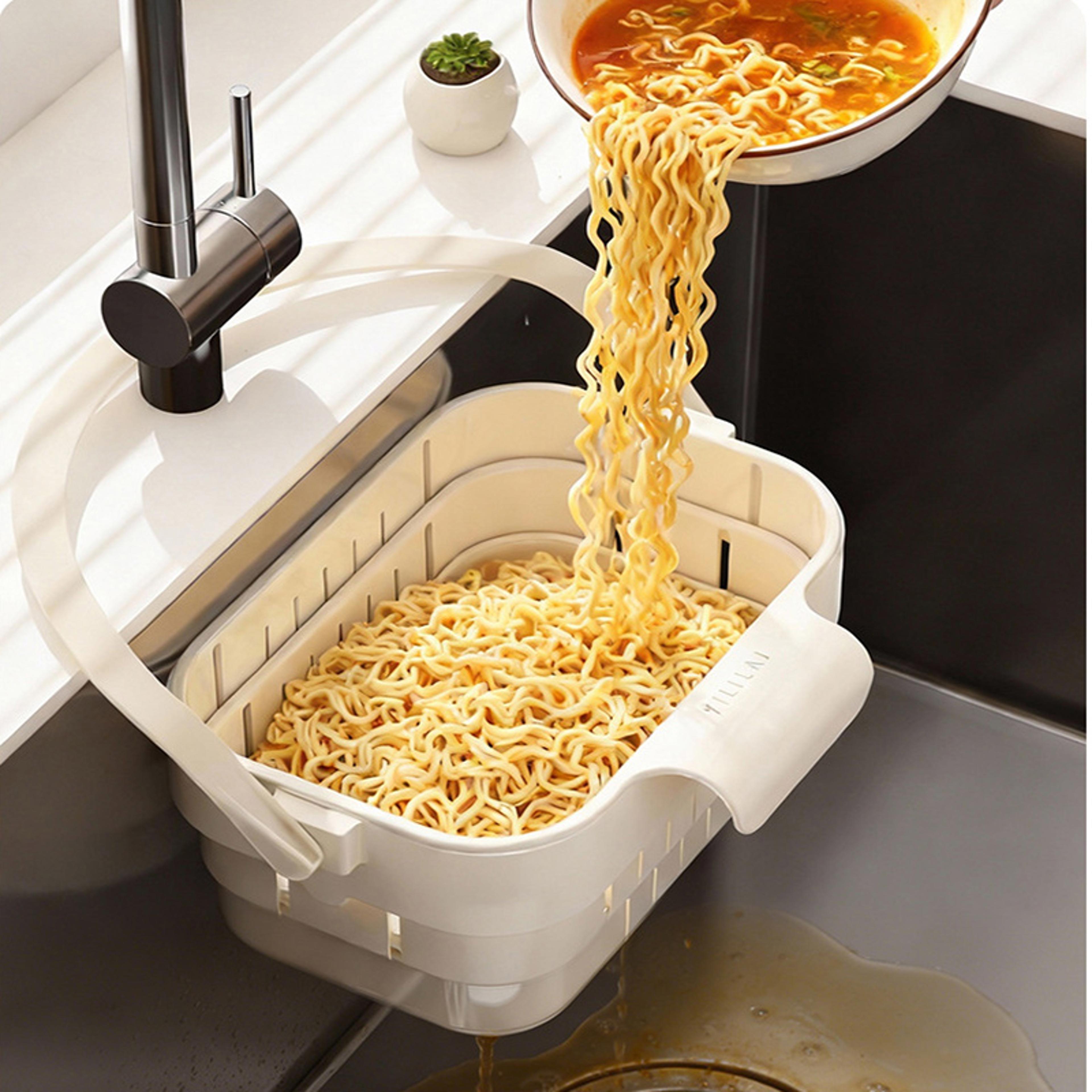 kitchen hanging sink drain basket food strainer & kitchen sink organizer