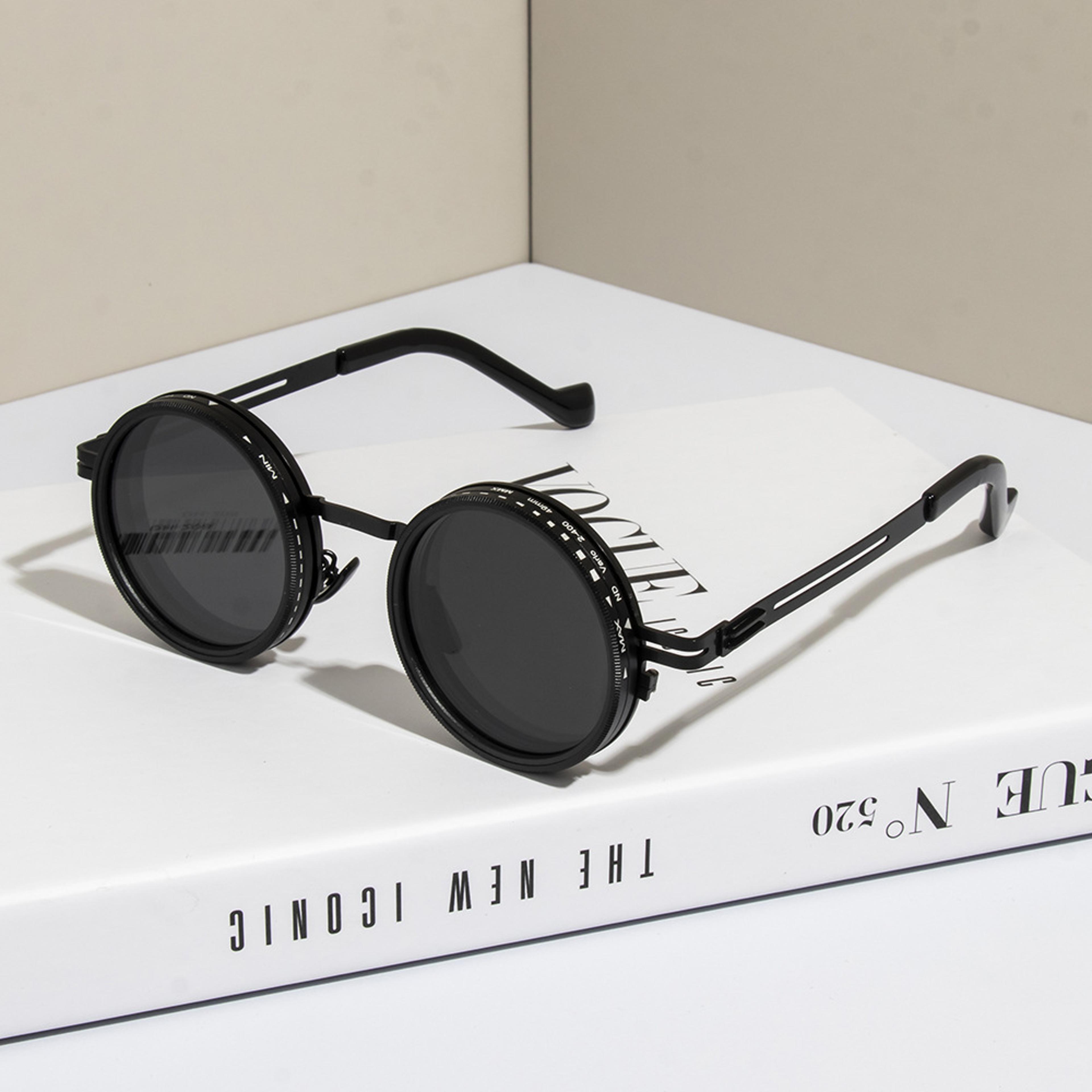 polarized adjustable dimming round sunglasses for men and women