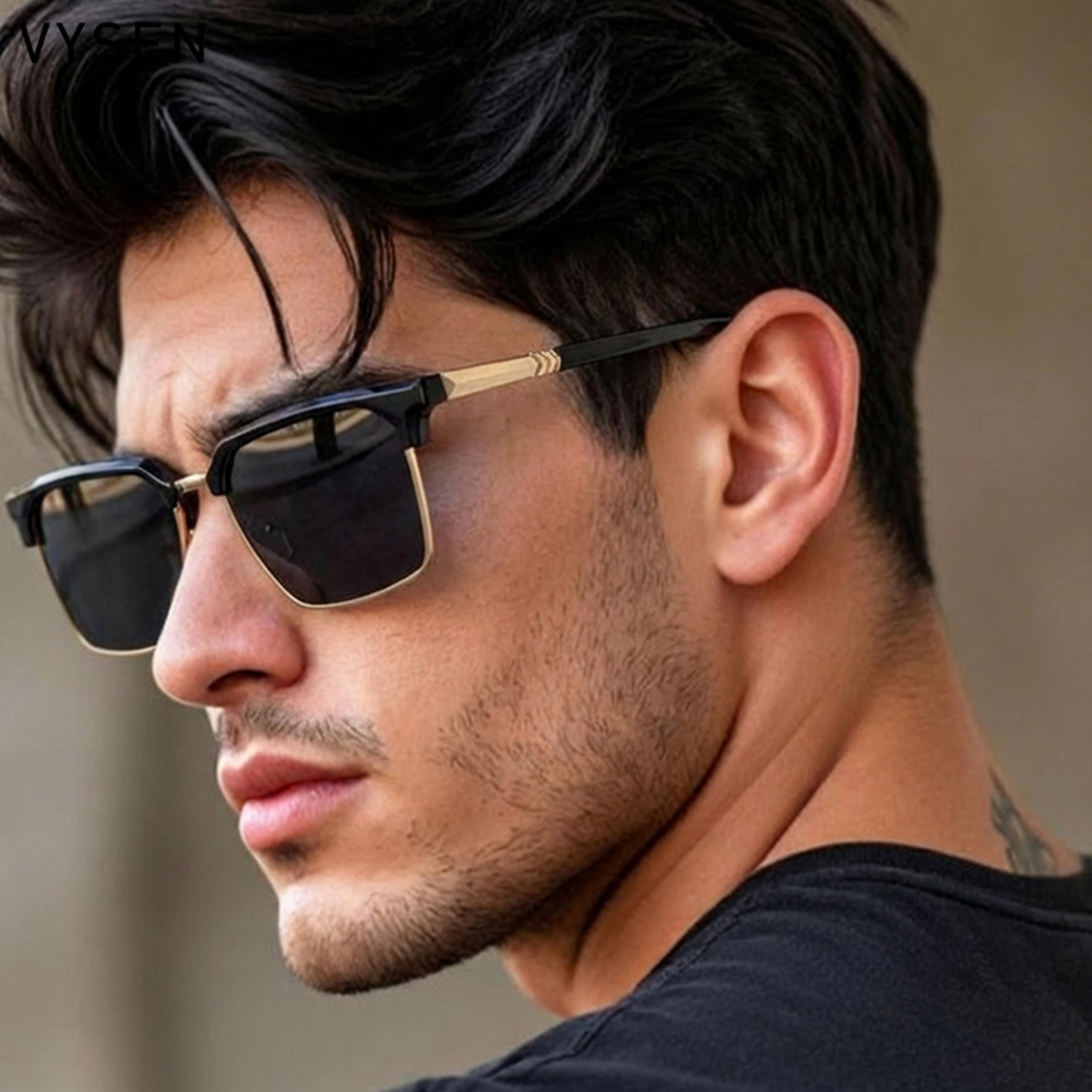 oversized square sunglasses for men vintage designer driving eyewear