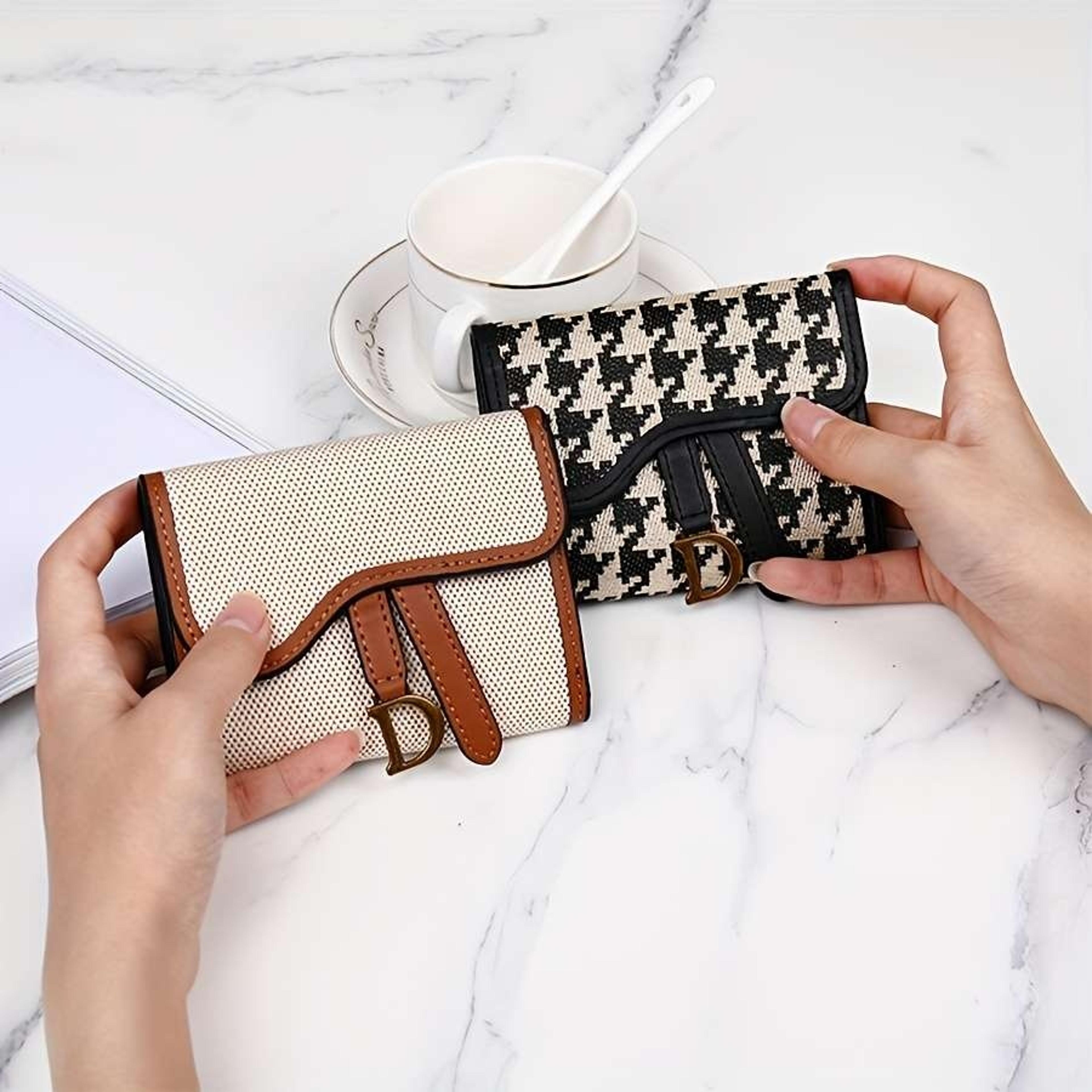 vintage women's wallet with large capacity card holder and coin purse