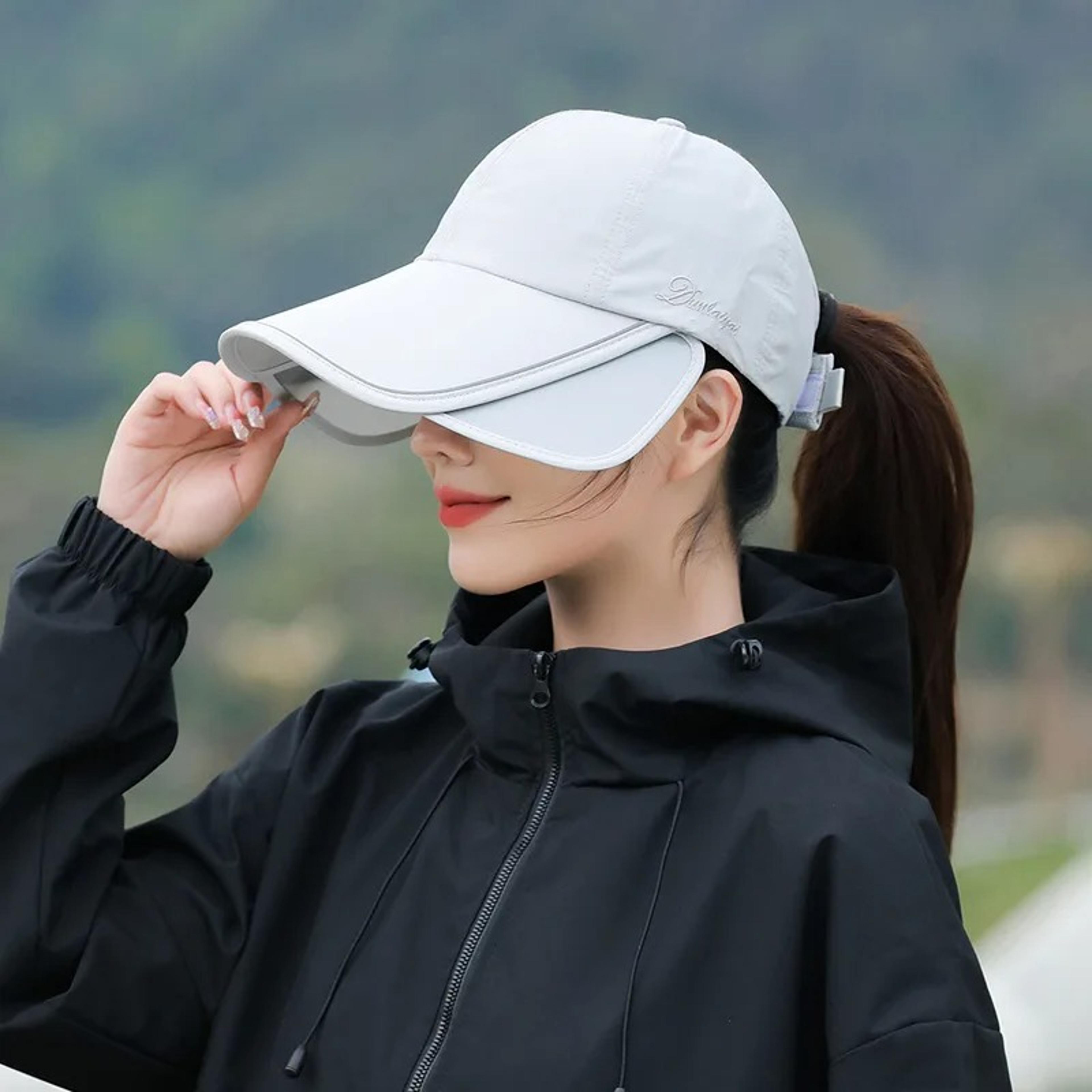 wide brim uv protection baseball cap adjustable outdoor sports sun hat