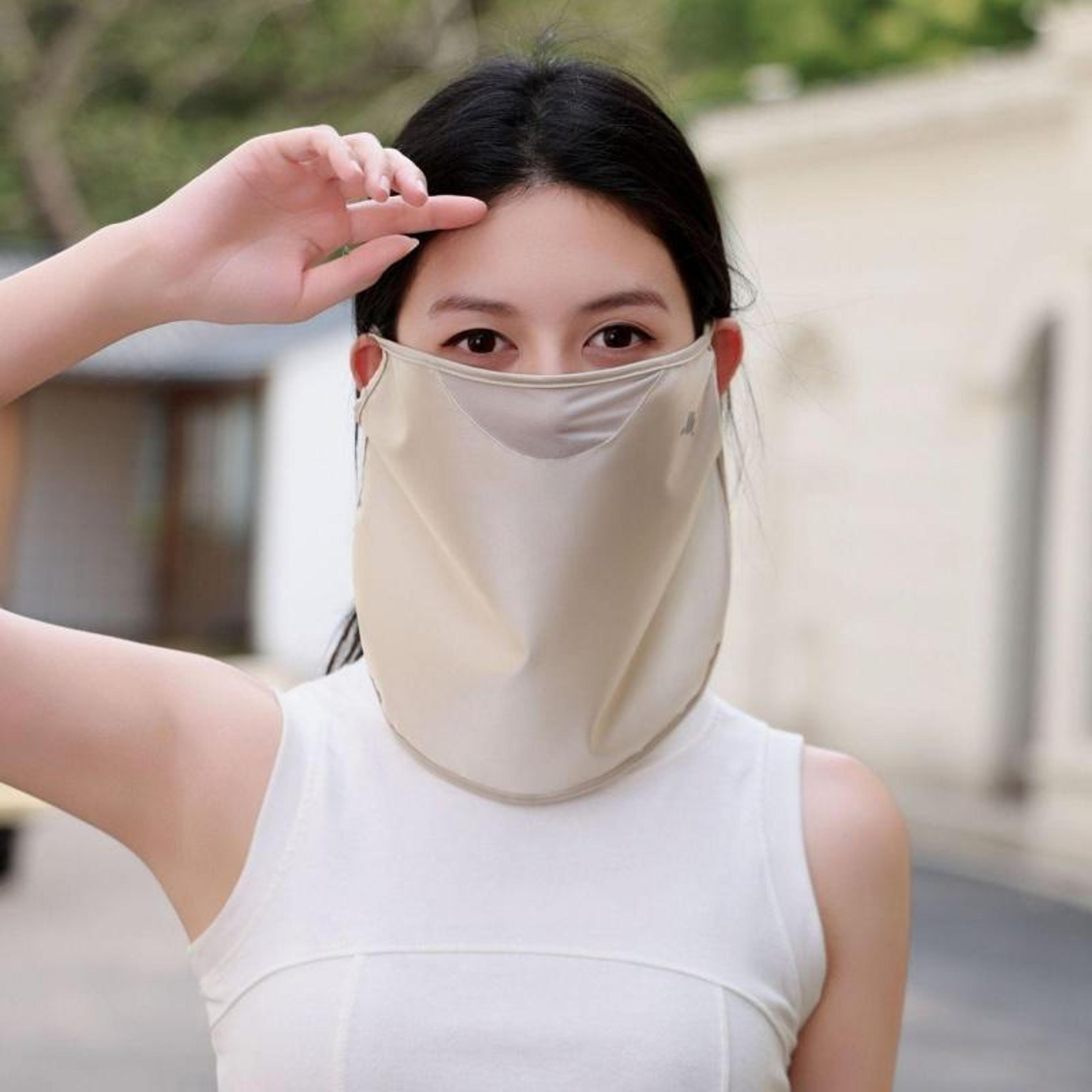 uv shield cooling face mask for women breathable sun protection face cover