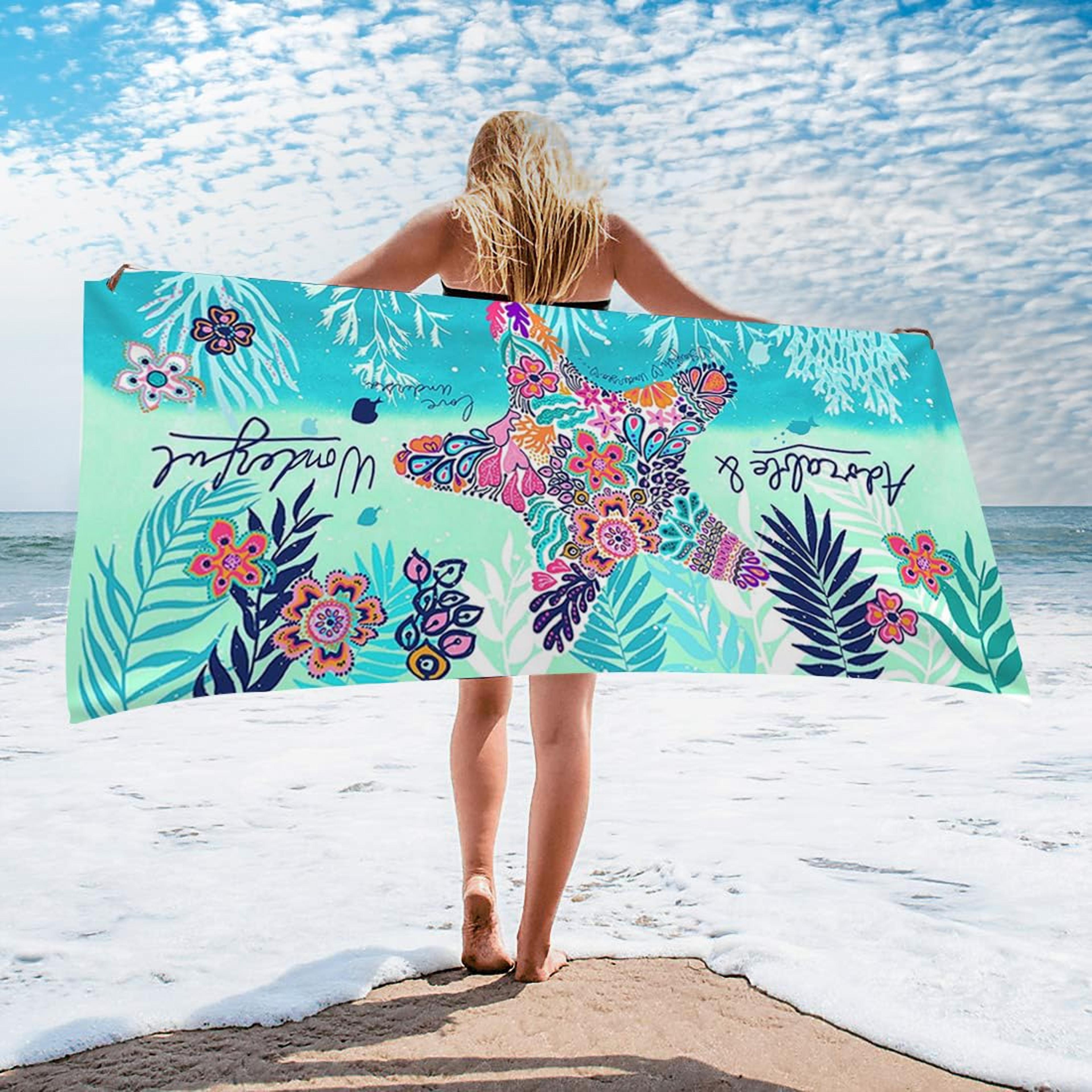 oversized microfiber beach towel quick dry sand free travel pool towel