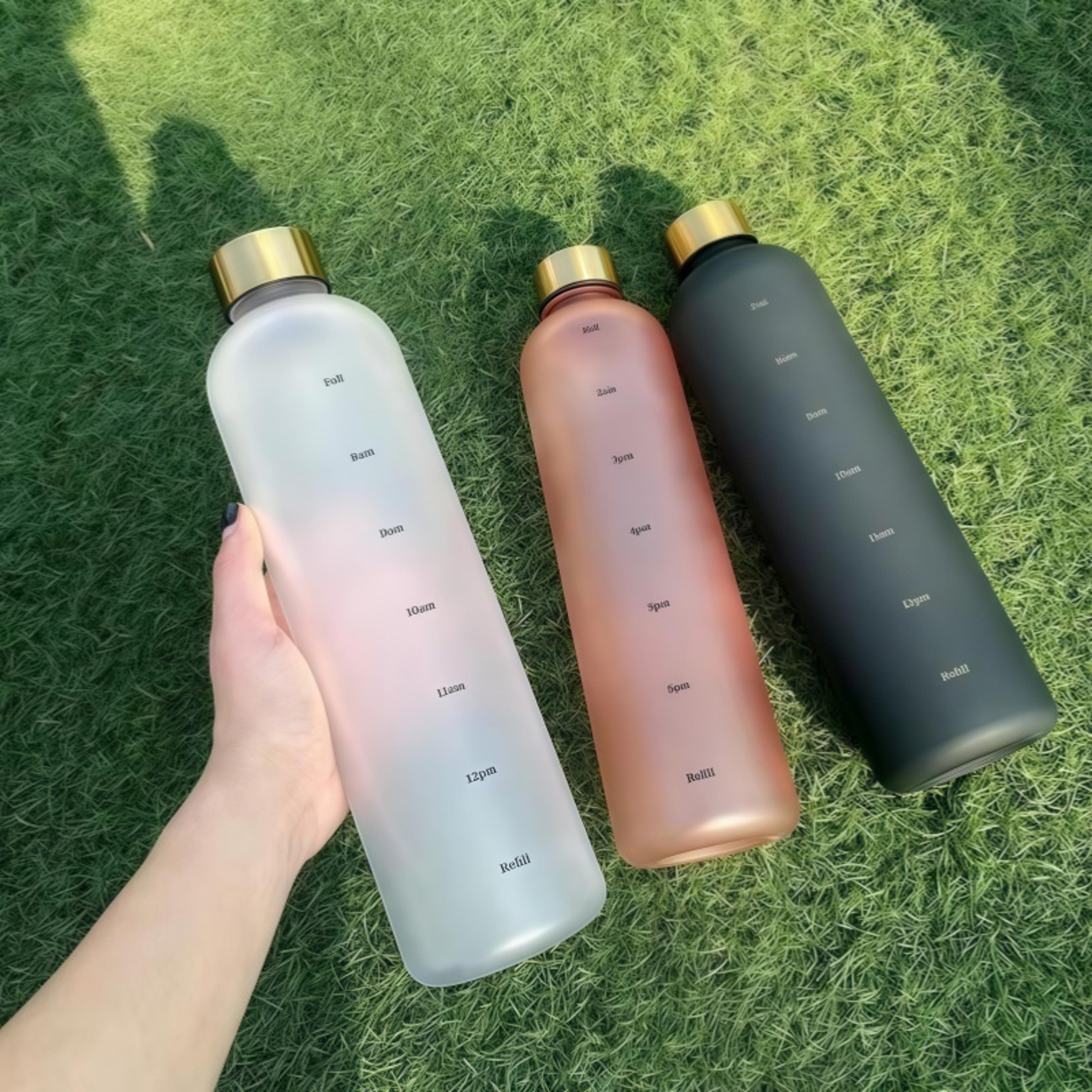 sports water bottle large capacity gradient gym water bottle with leak resistant lid