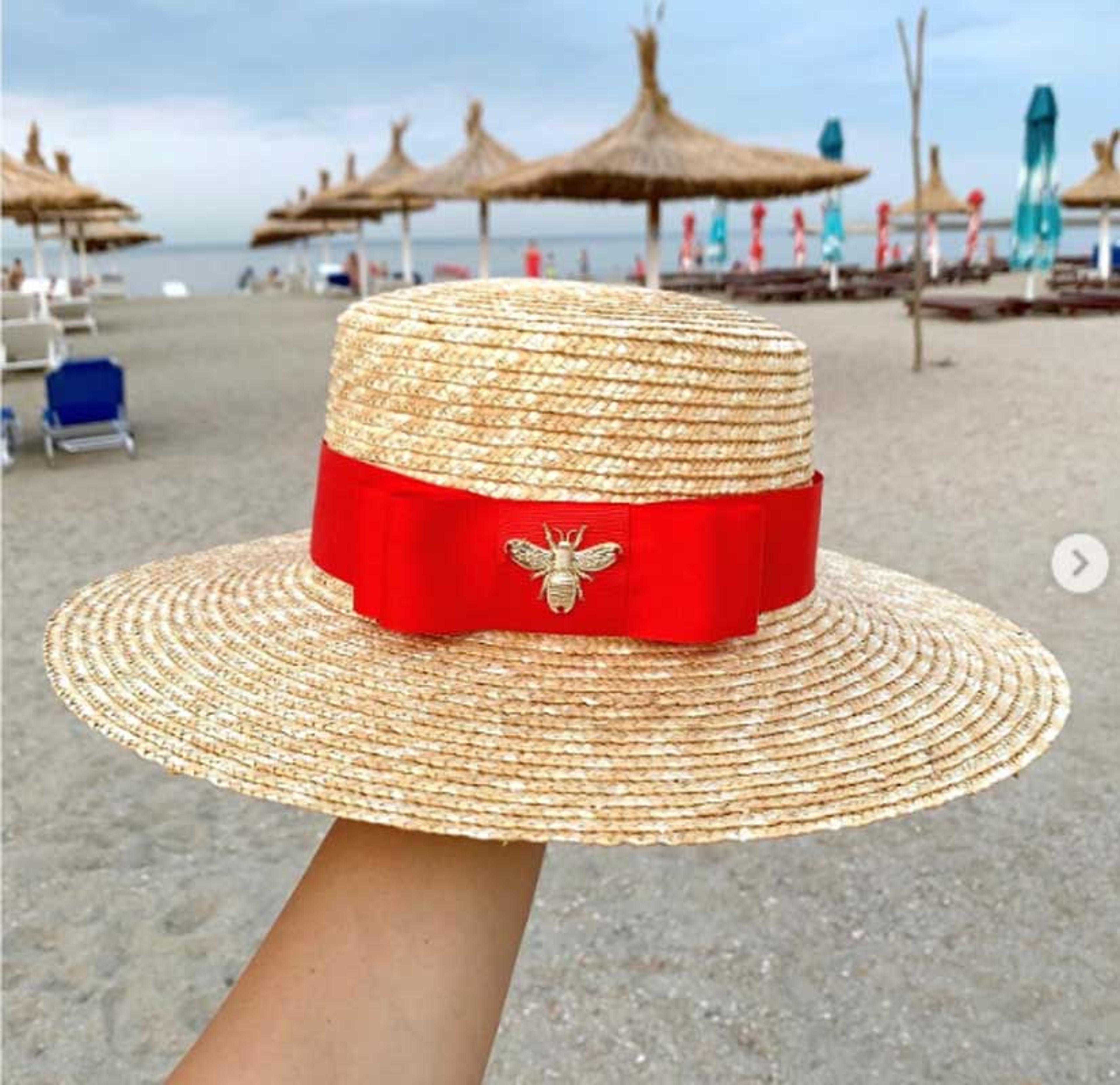 women's straw sun hat wide brim beach hat for summer travel & uv sun protection
