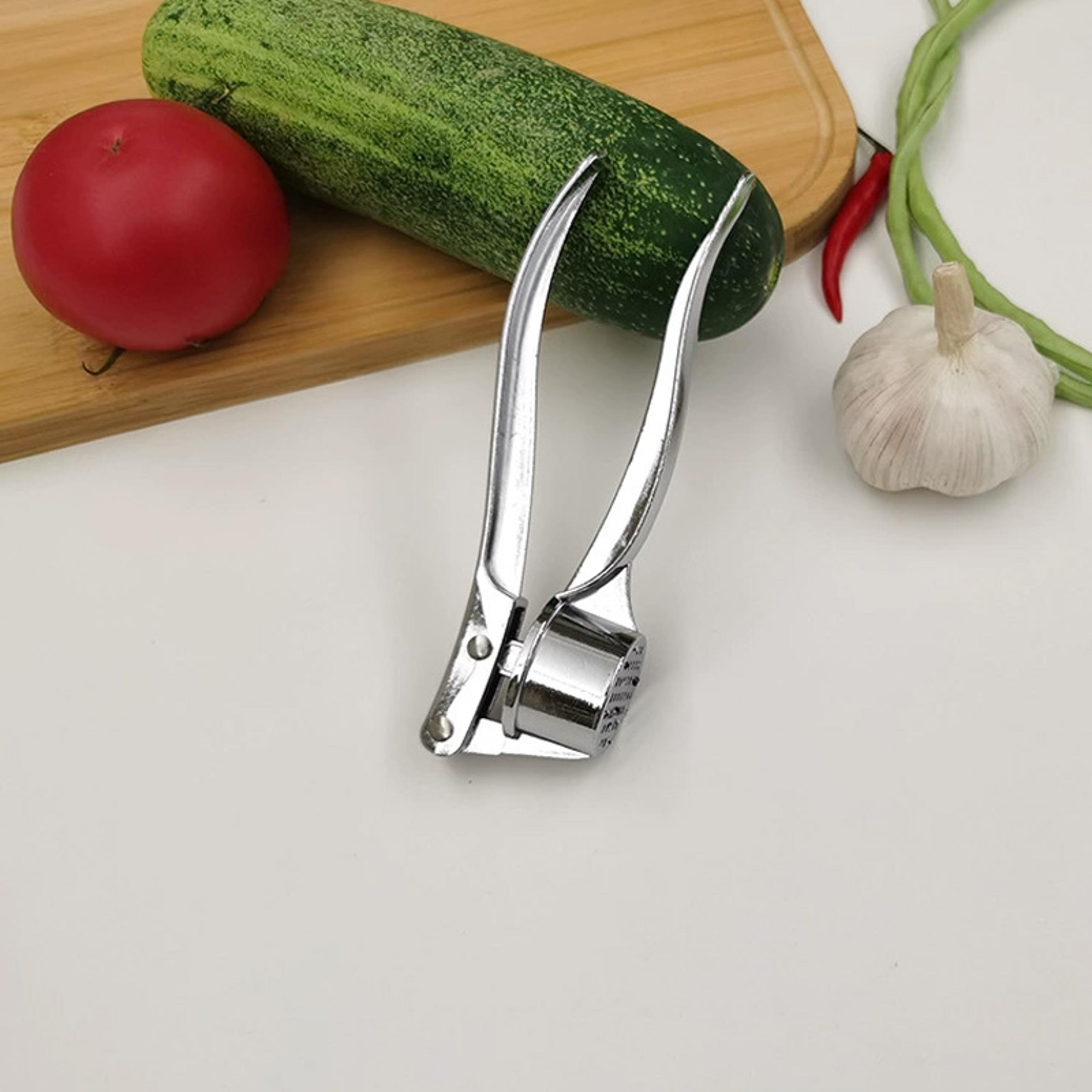 premium stainless steel garlic mincer & garlic press dual use nut cracker kitchen gadget