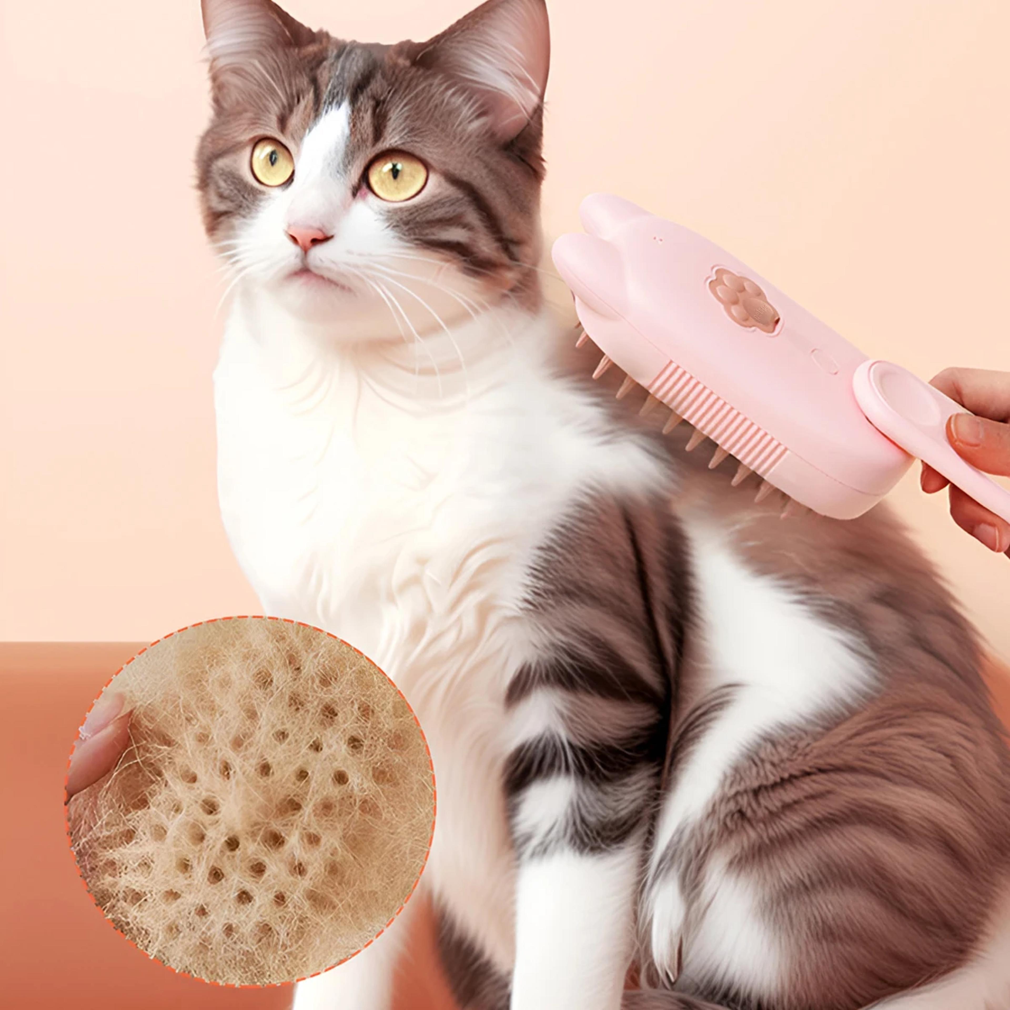 steam glow pet grooming brush electric silicone spray hair removal comb for dogs & cats
