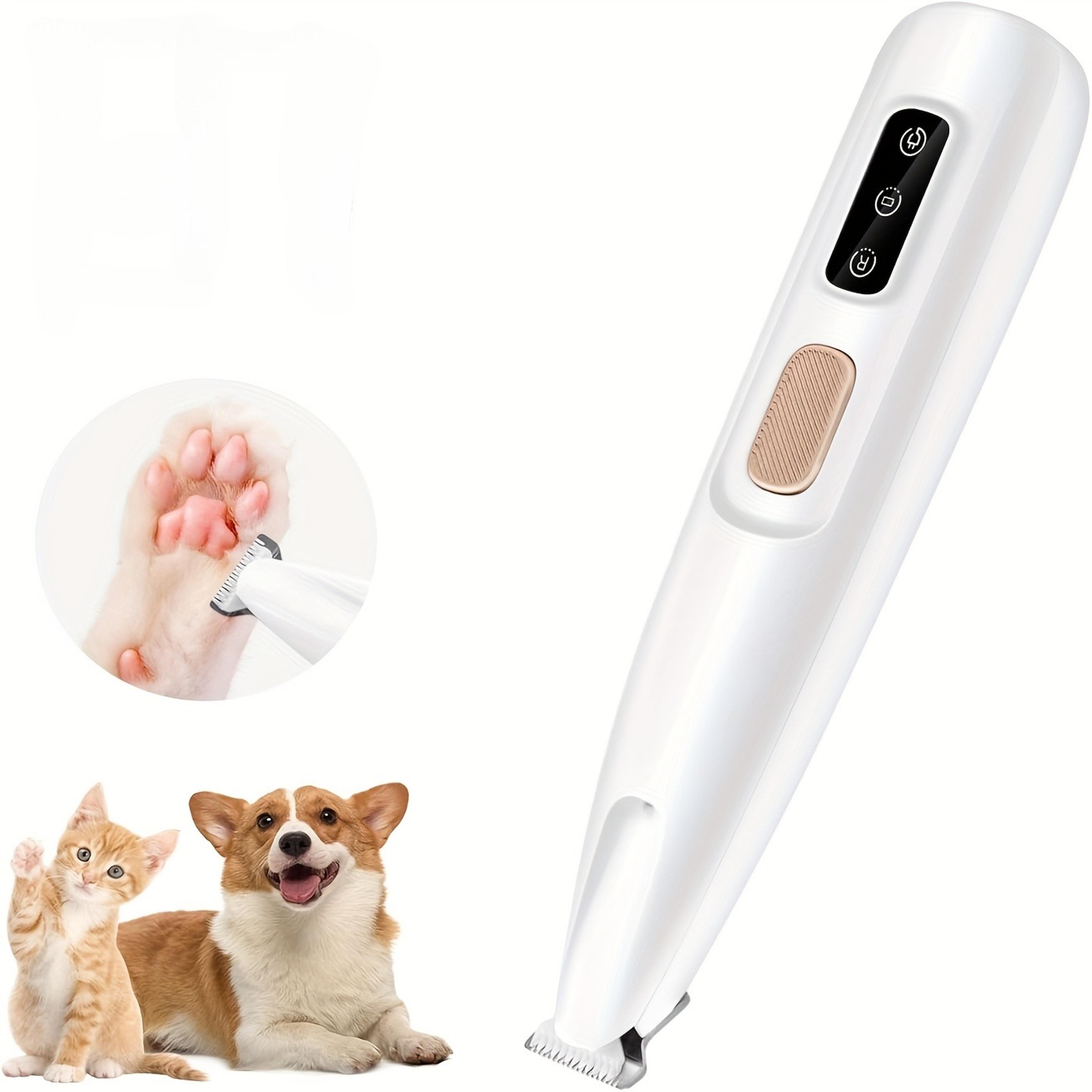 led dog paw trimmer waterproof pet grooming clippers with wide precision blade