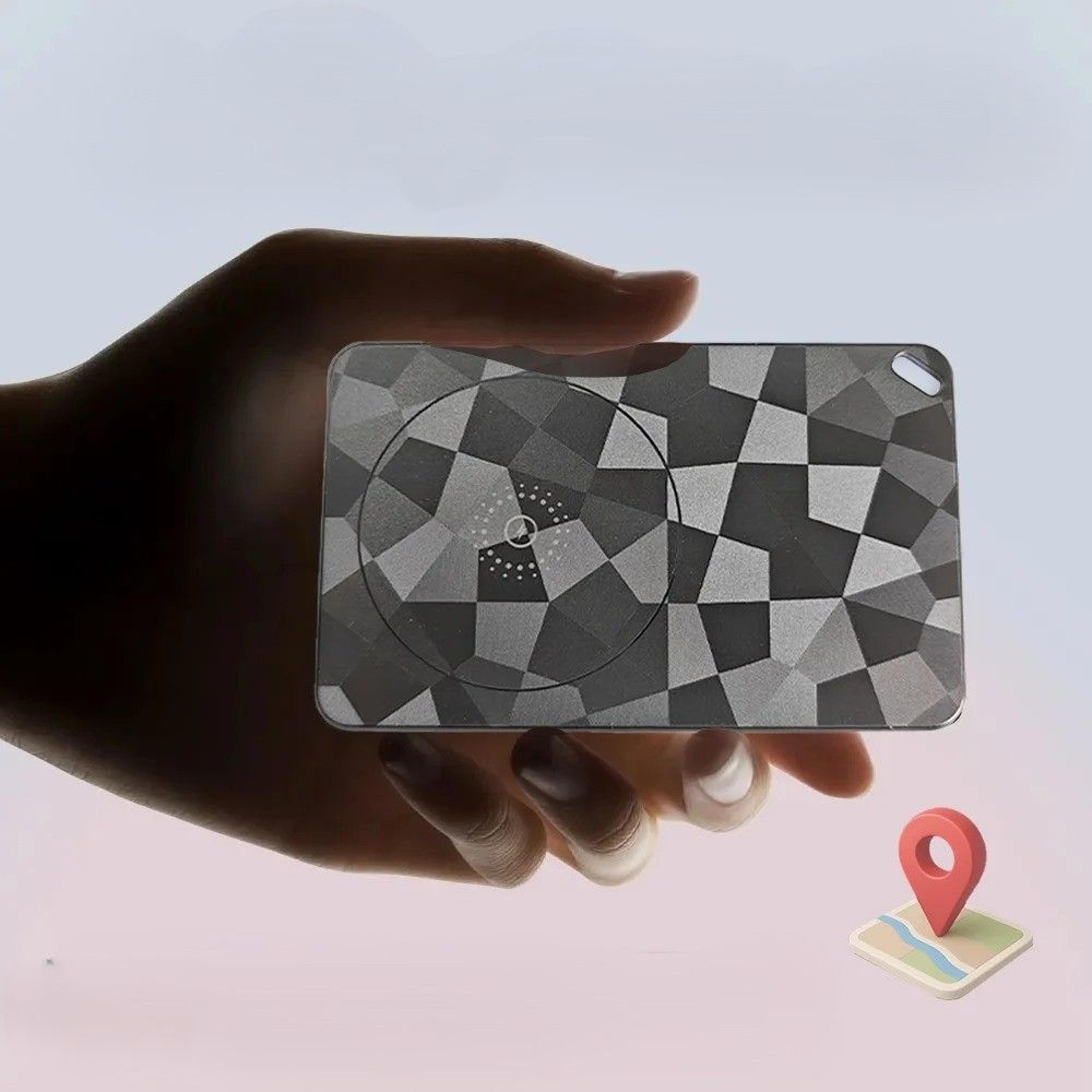 ultra slim find my card gps wallet tracker for keys, luggage & pets