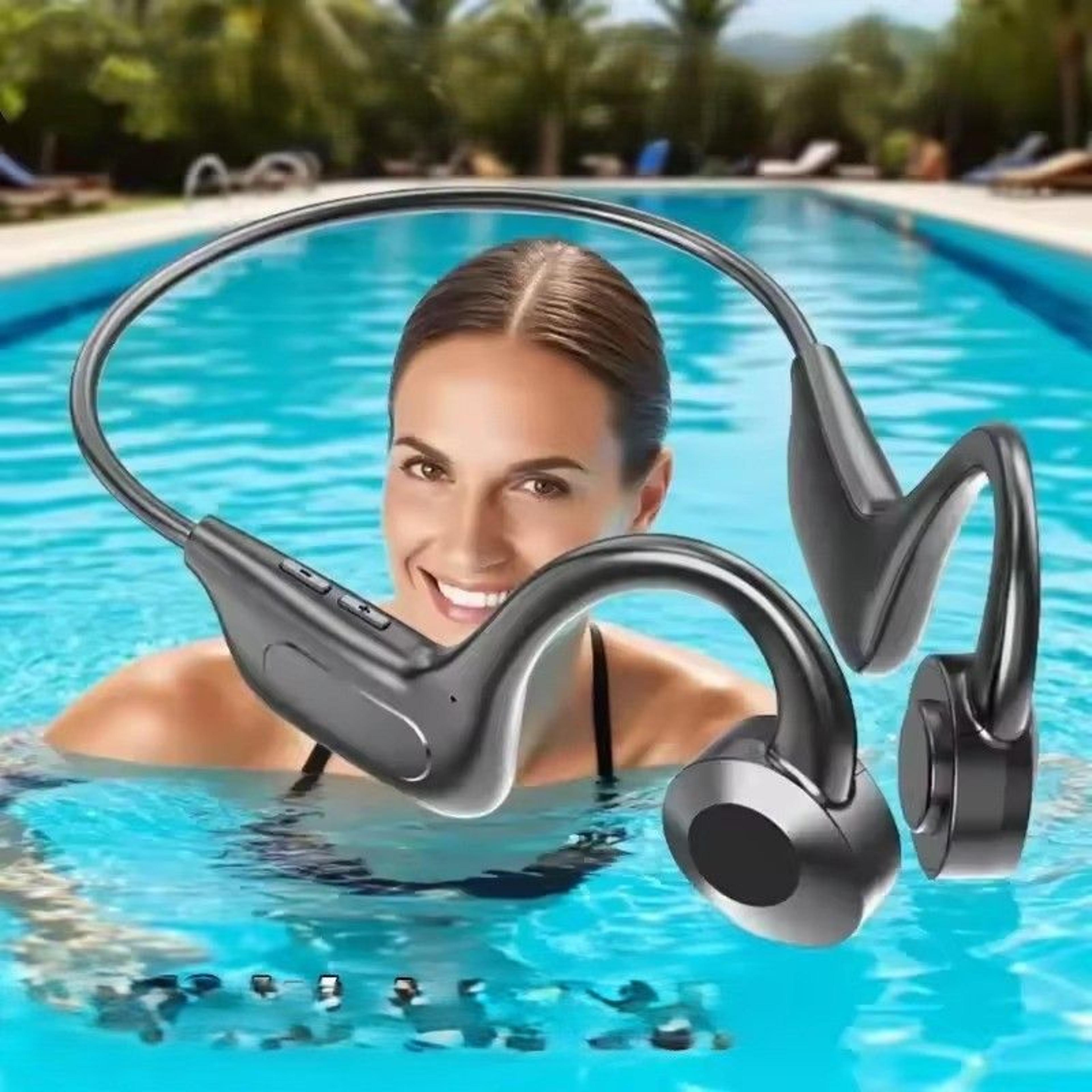 bone conduction swimming headphones bluetooth waterproof open ear sports headset