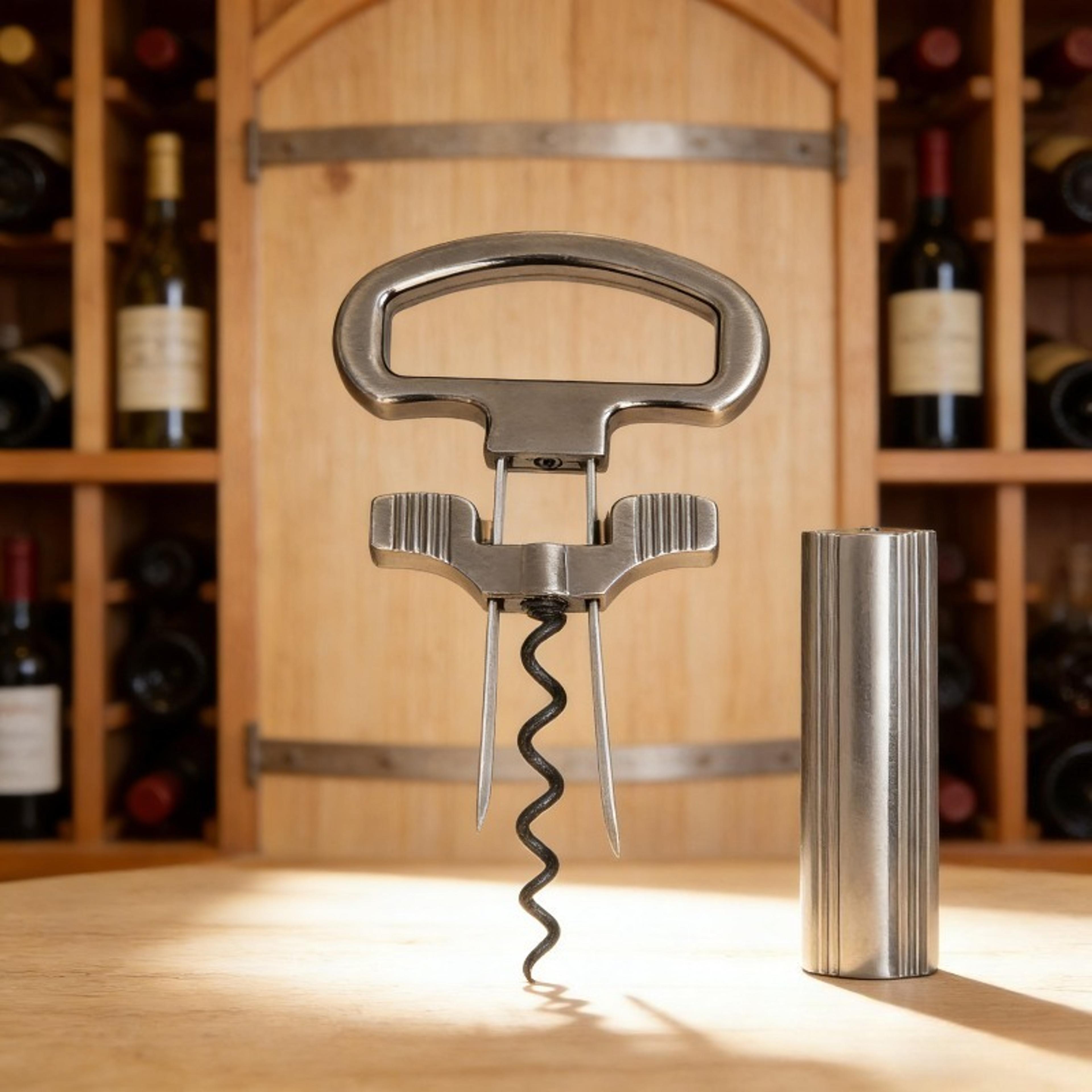 portable vintage wine bottle opener with steel needle cork remover