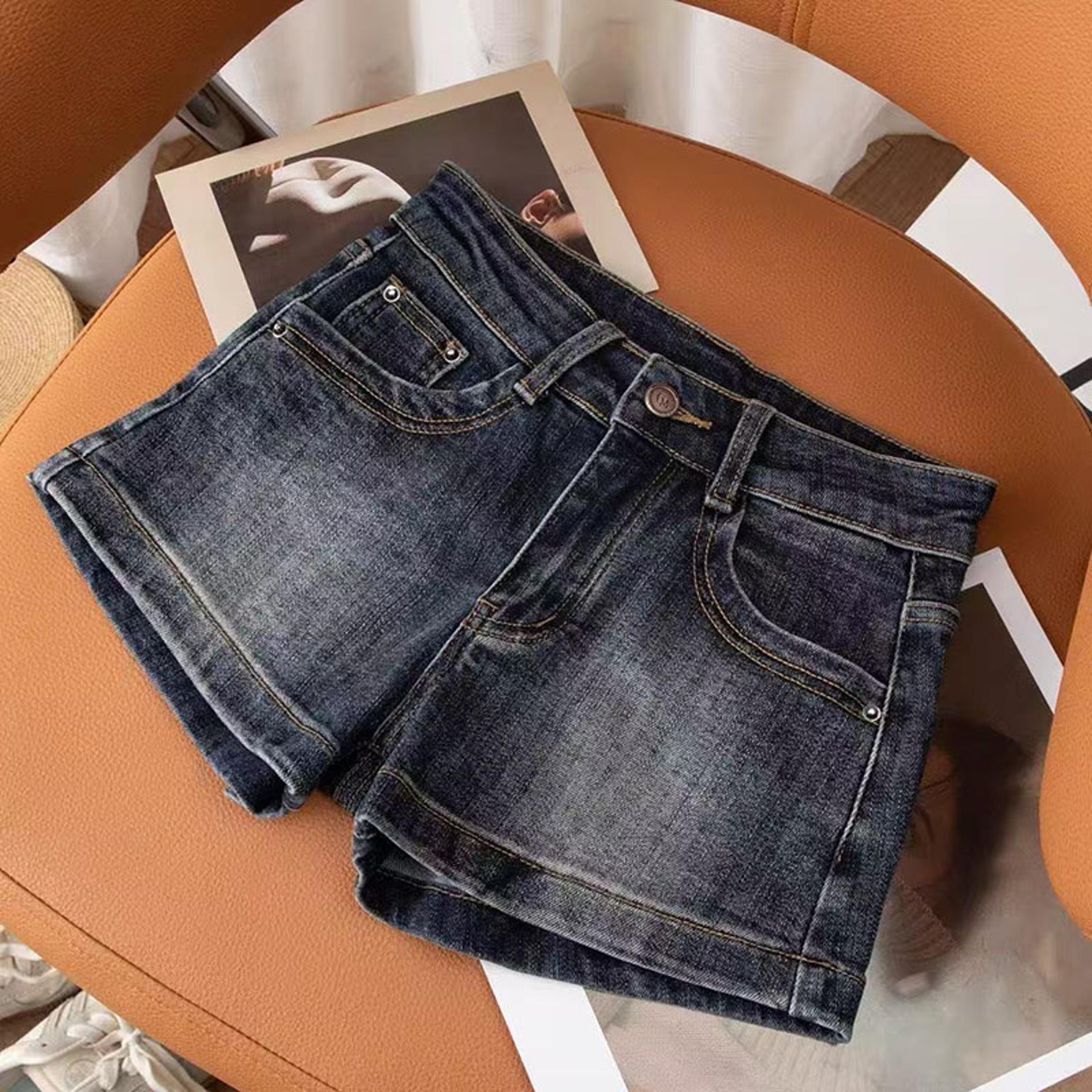 denim shorts for women low rise gothic festival jean shorts