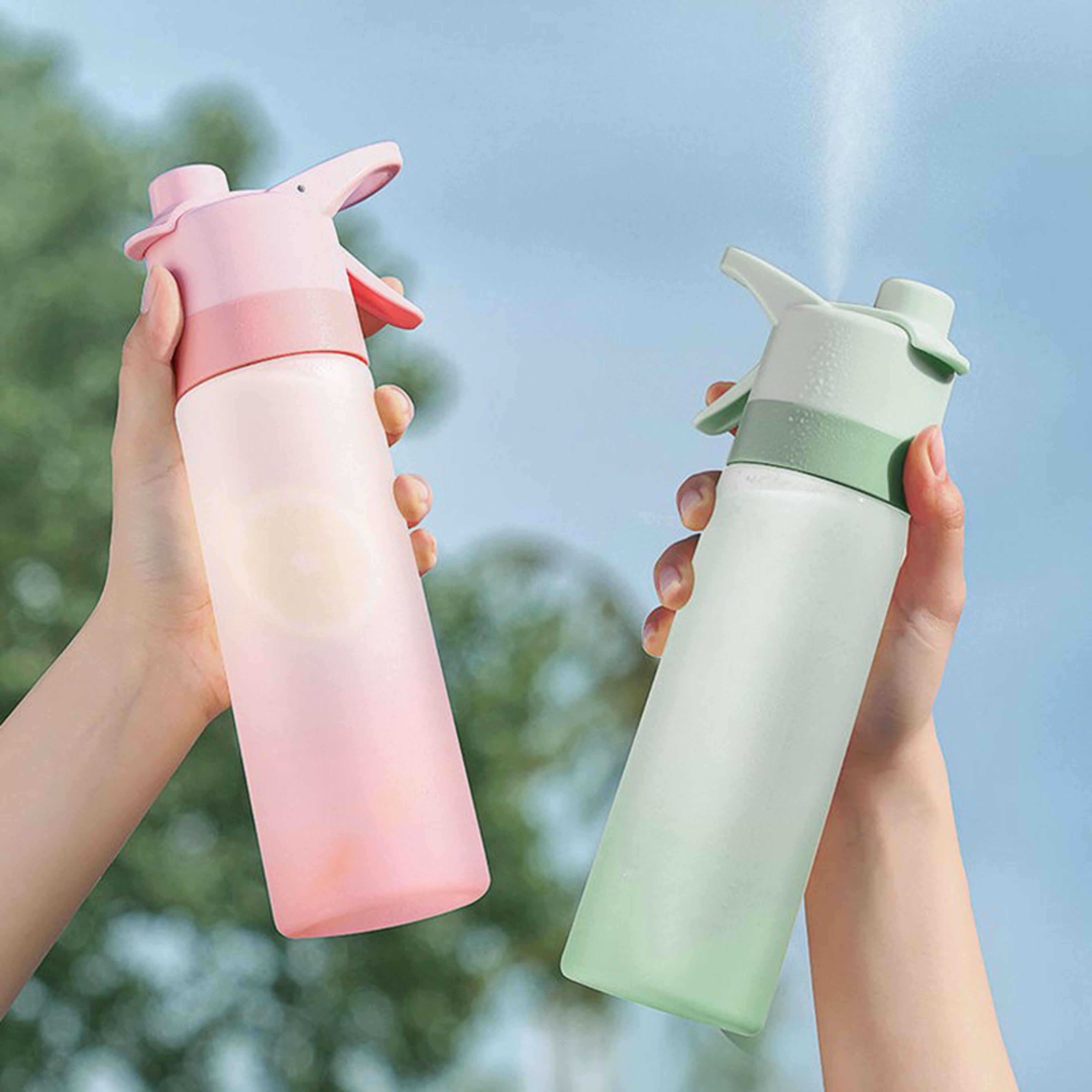 spray water bottle with cooling mist nozzle for gym, hiking & outdoor sports