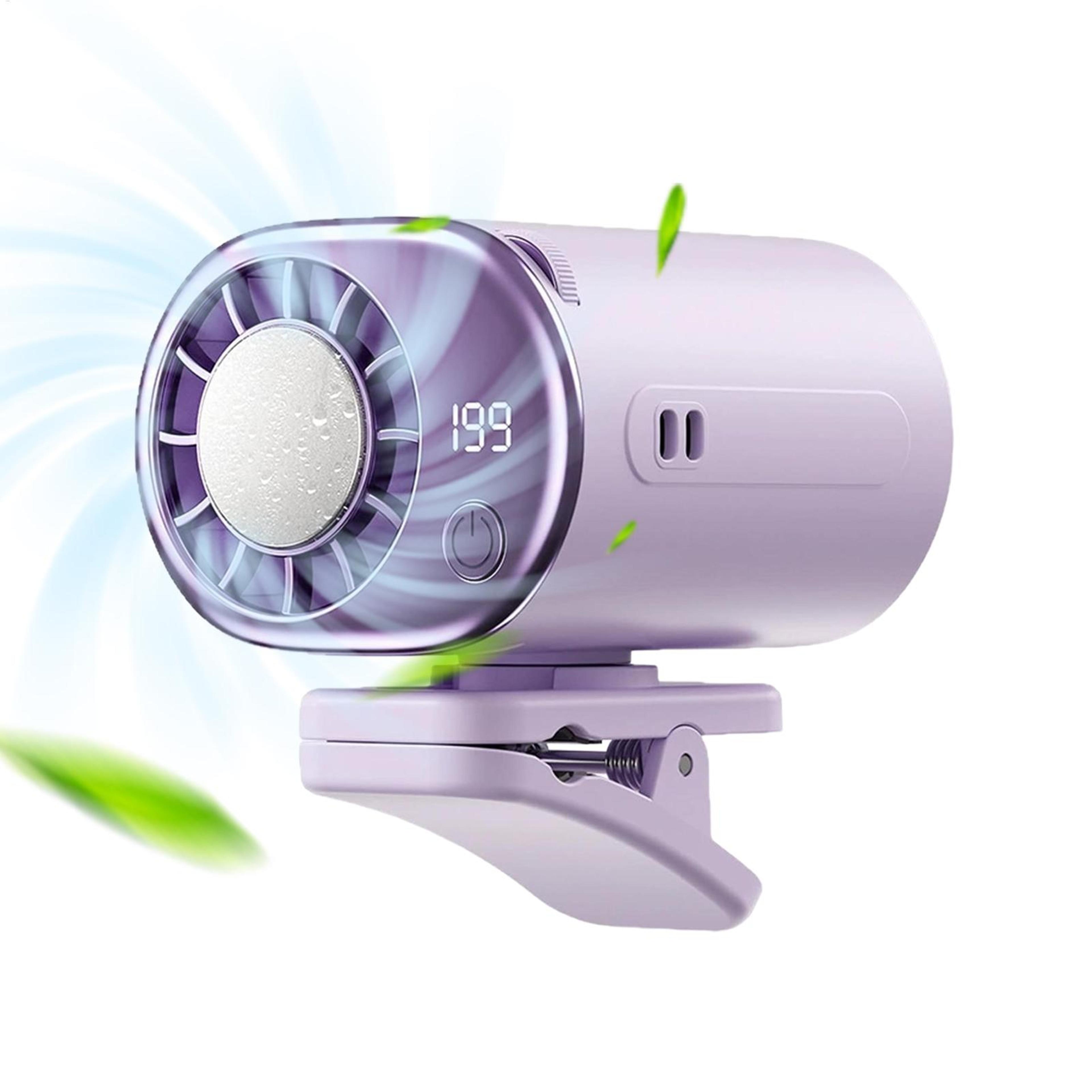 portable clip on car fan with led display speed vehicle cooling fan for car truck rv camping
