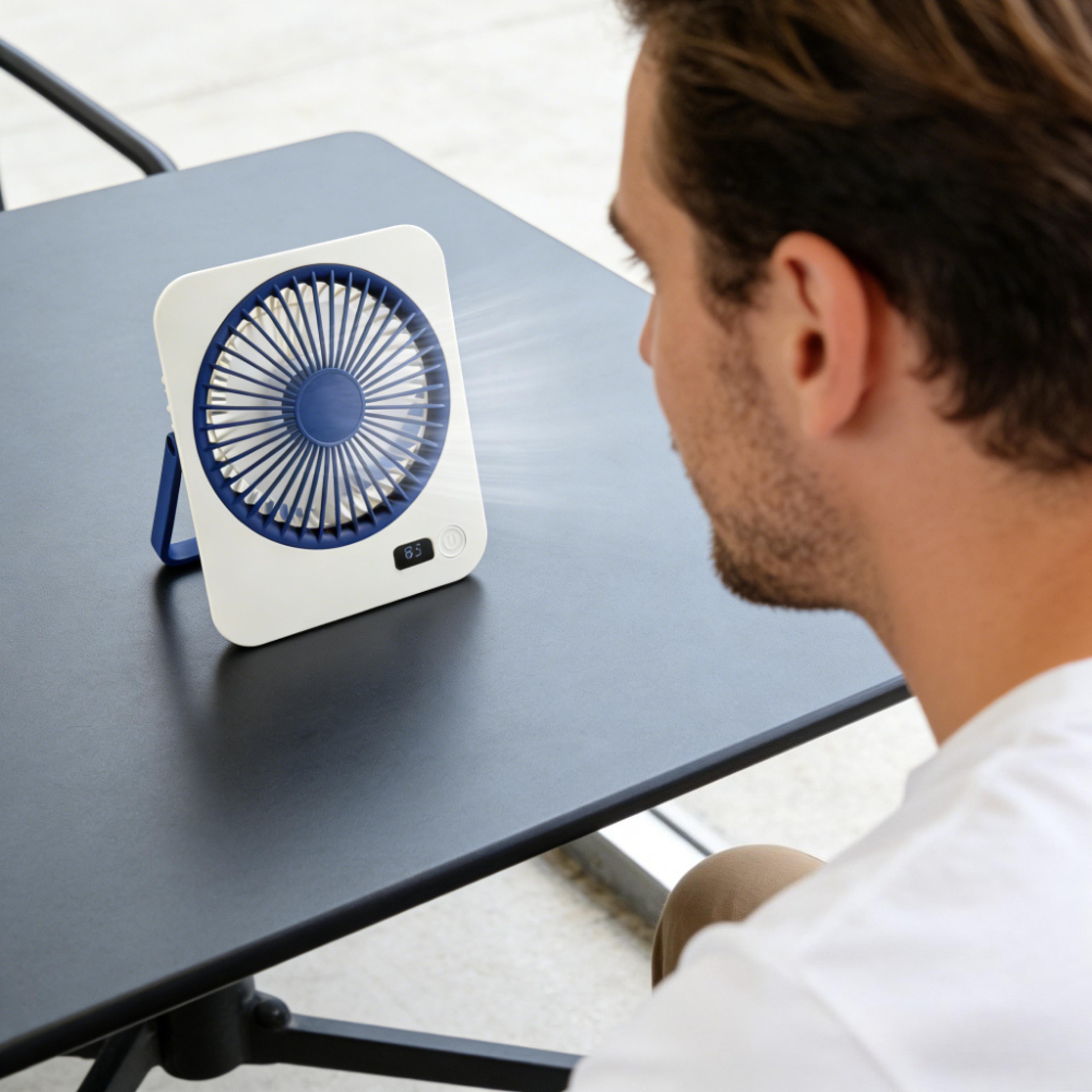 portable usb rechargeable desk fan with foldable stand quiet personal cooling fans