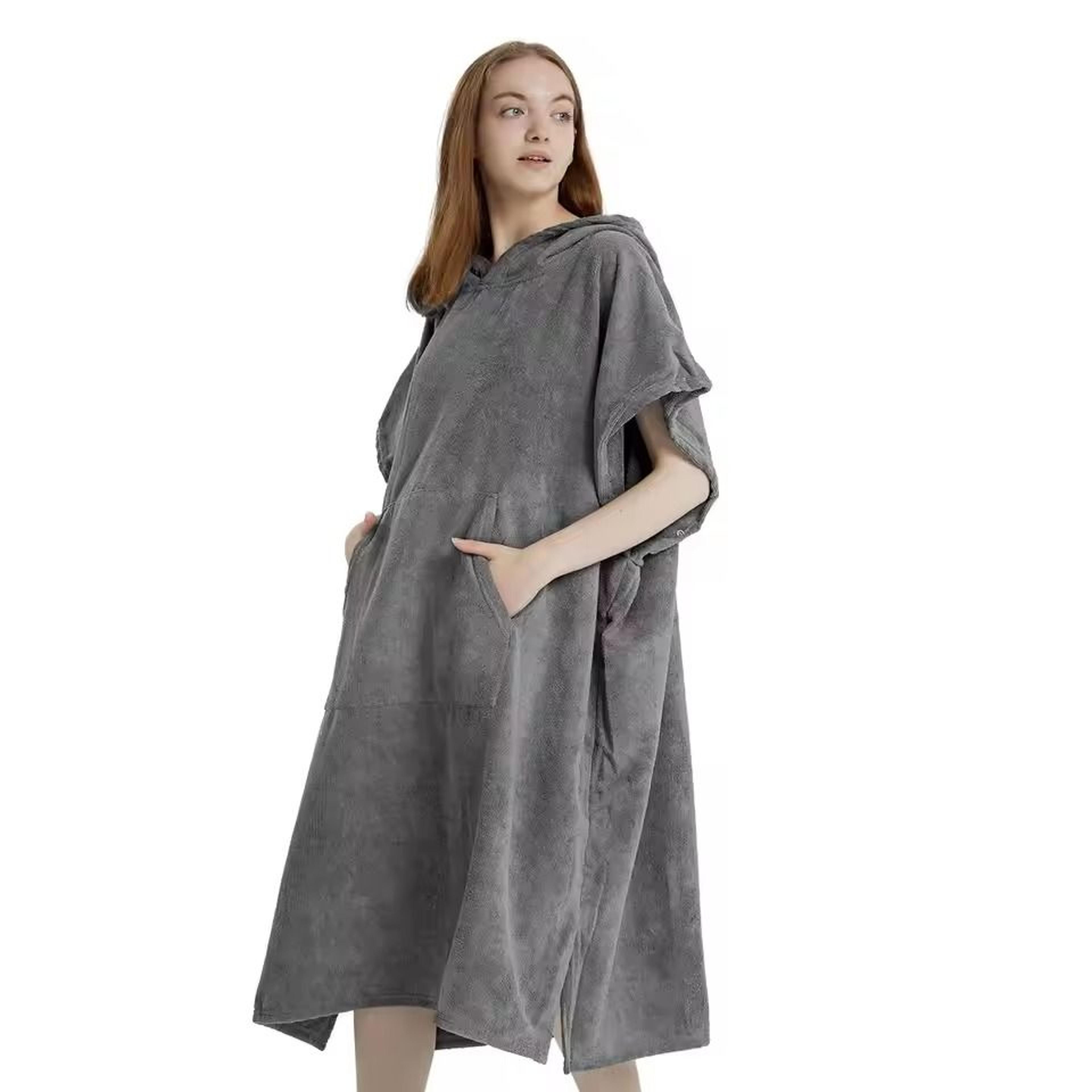 quick dry surf poncho hooded changing robe microfiber beach towel for adults
