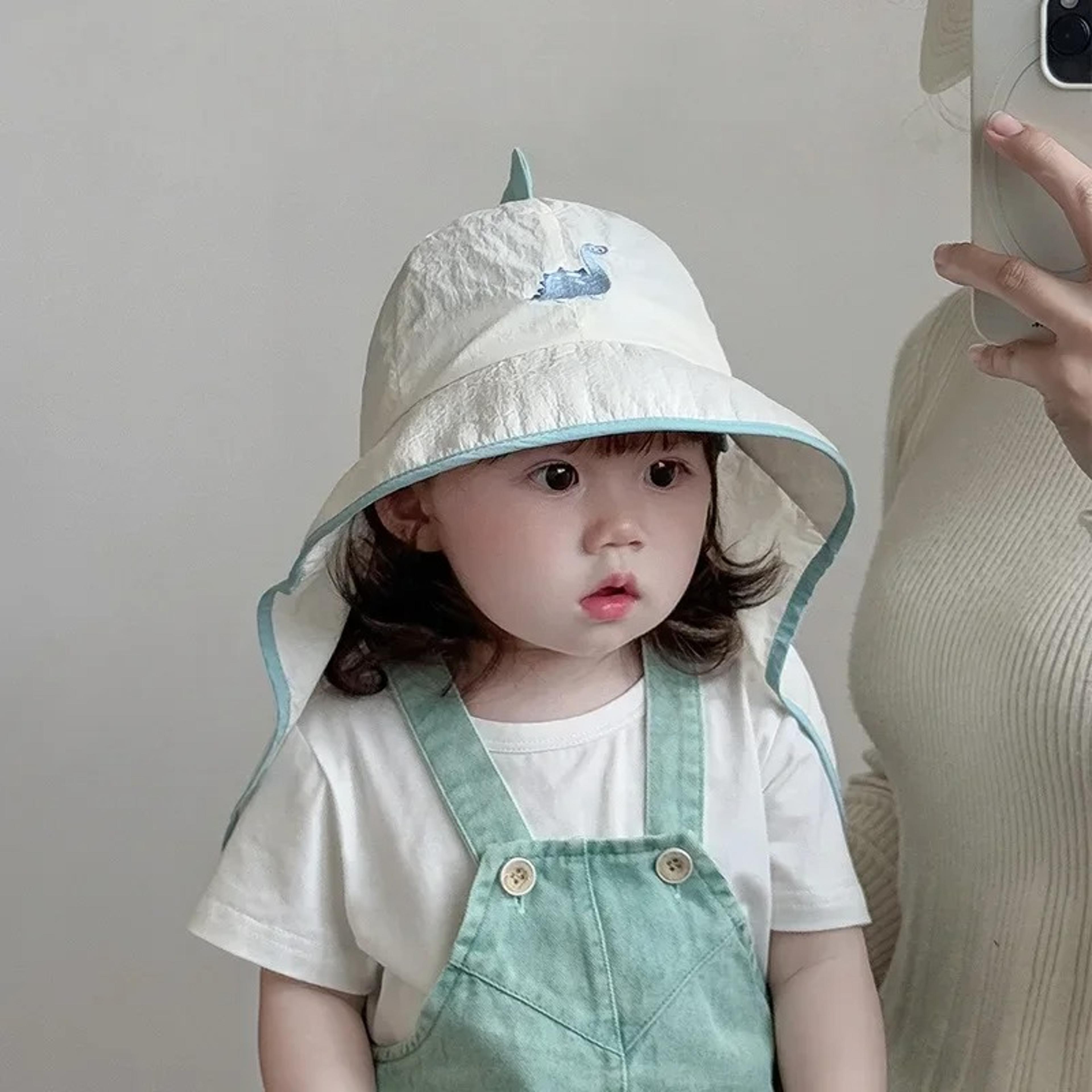 baby sun hat with neck flap wide brim uv protection hat for toddlers & kids