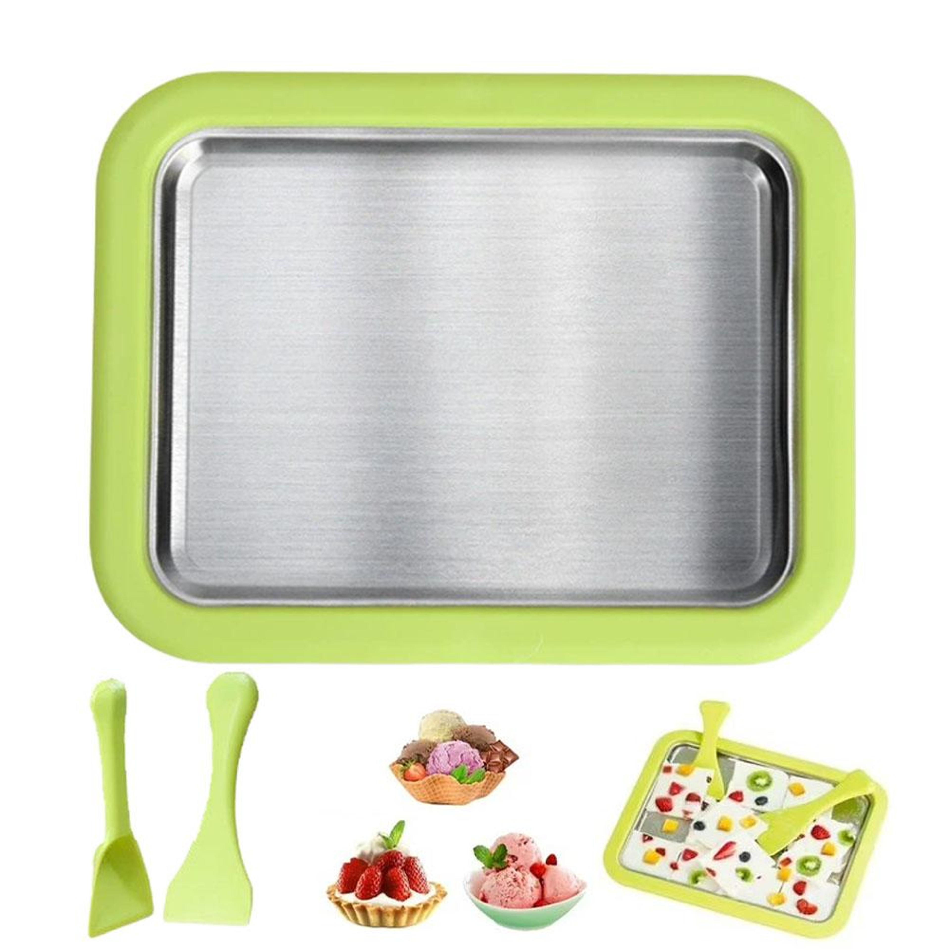portable ice cream roll maker stainless steel diy cold plate frozen dessert maker