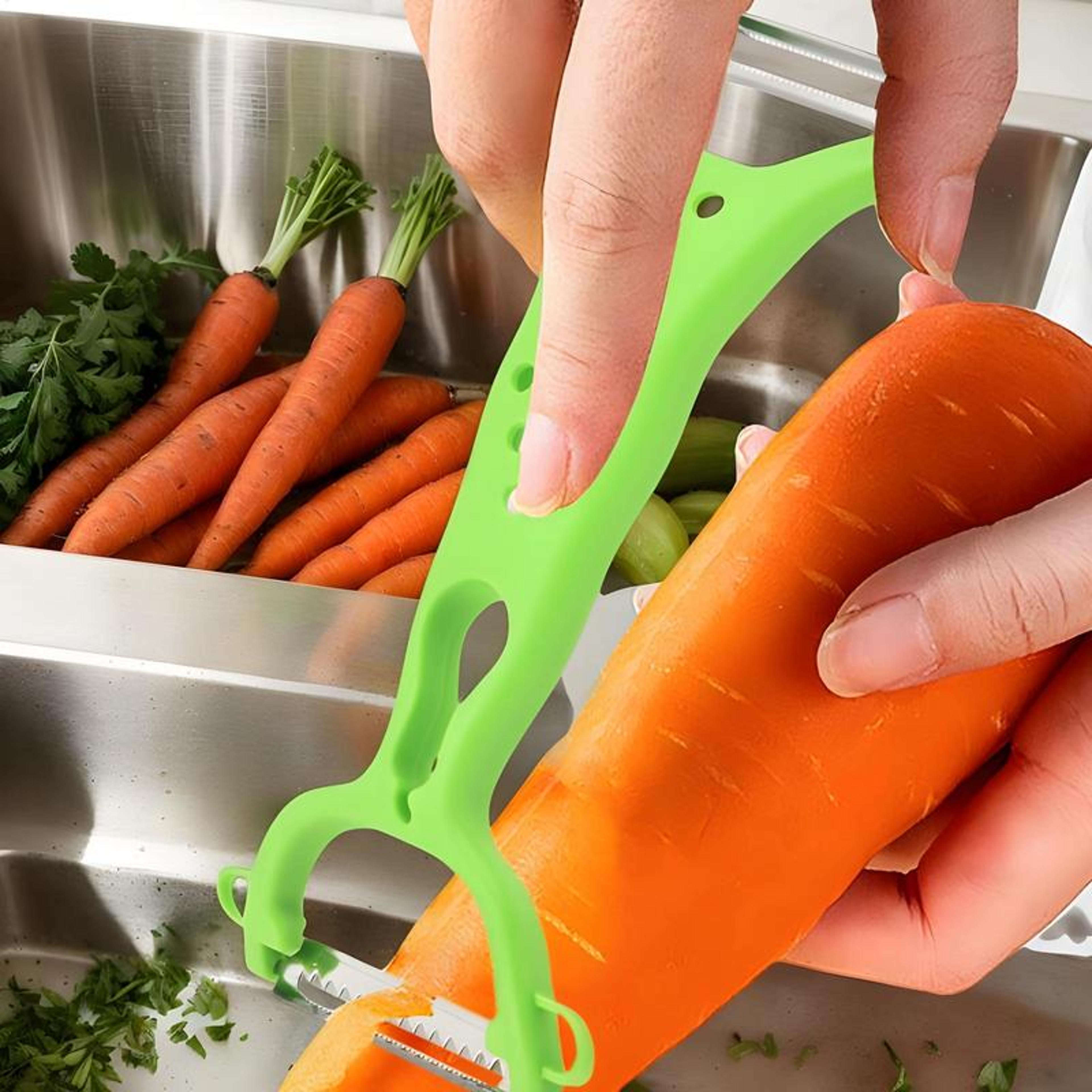 dual blade vegetable peeler & julienne slicer stainless steel potato peeler for fruits & veggies