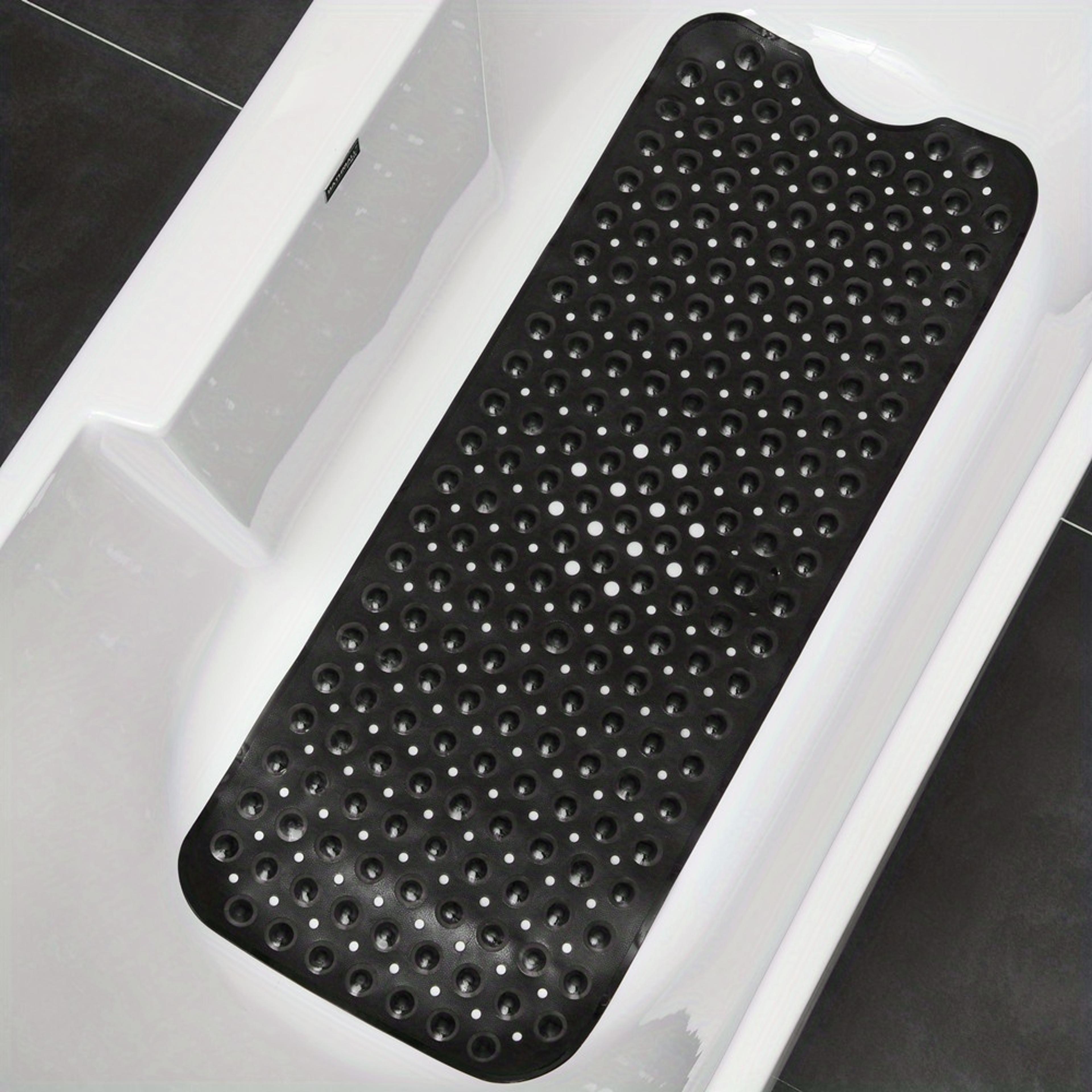 safe step non slip shower mat with suction cups and drain holes machine washable bathtub mats