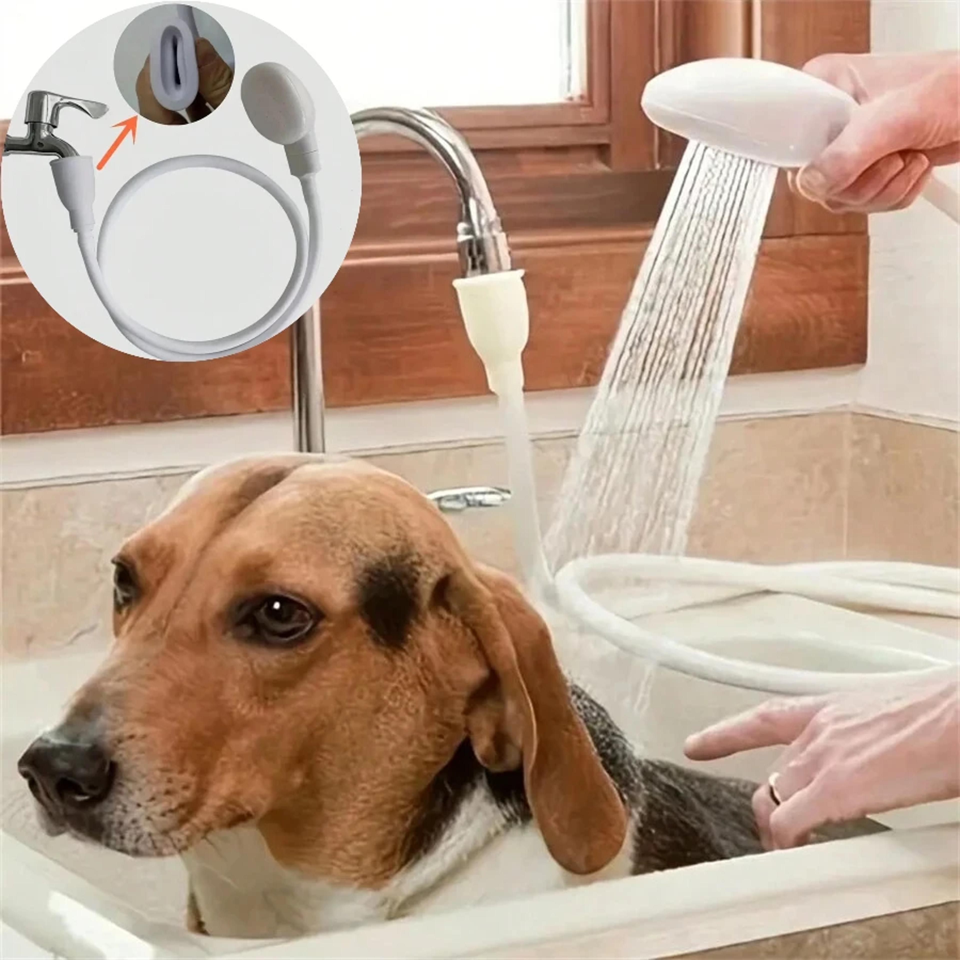 universal faucet shower attachment with flexible sink sprayer hose for hair washing, pet bathing & cleaning