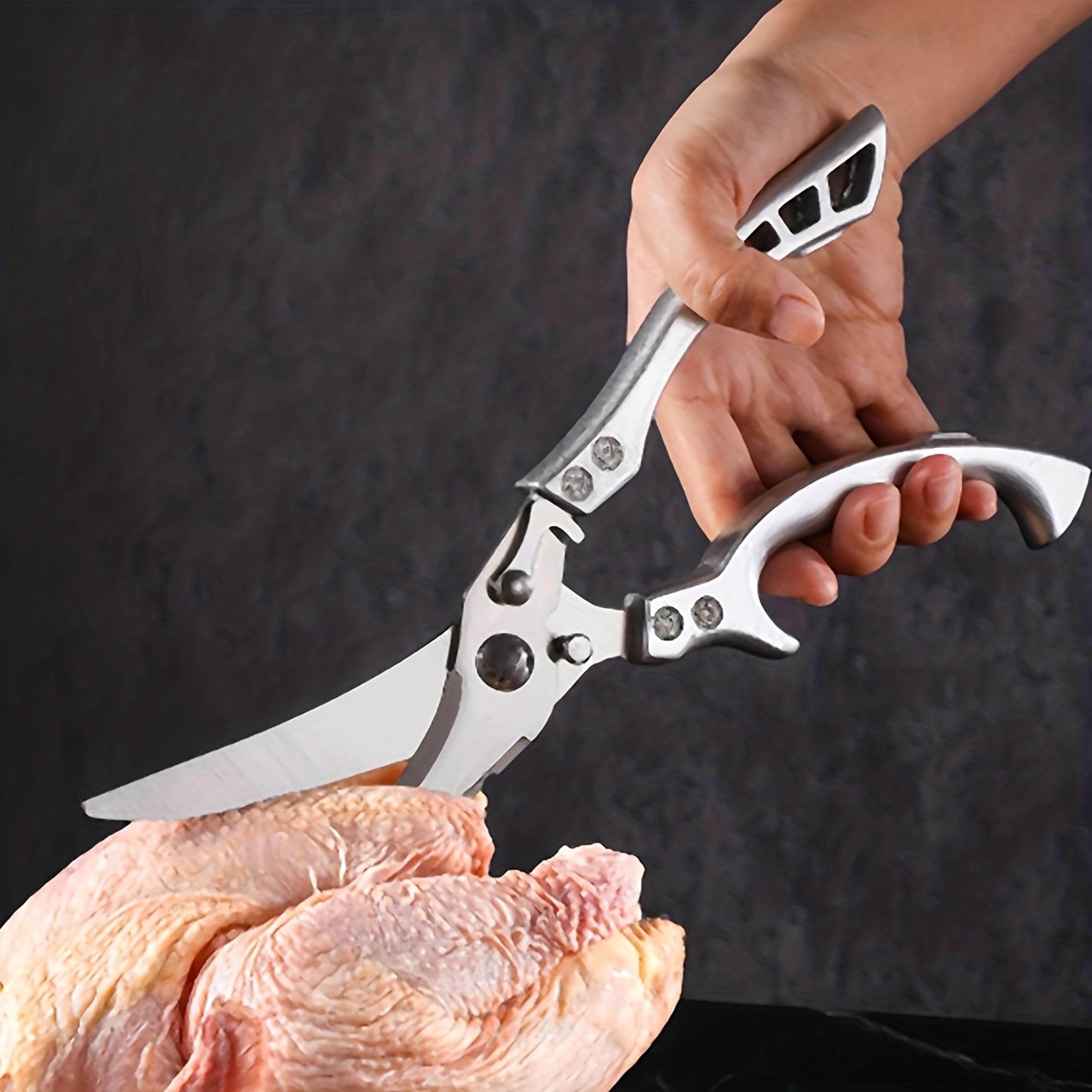 stainless steel kitchen shears heavy duty poultry and bone cutting scissors