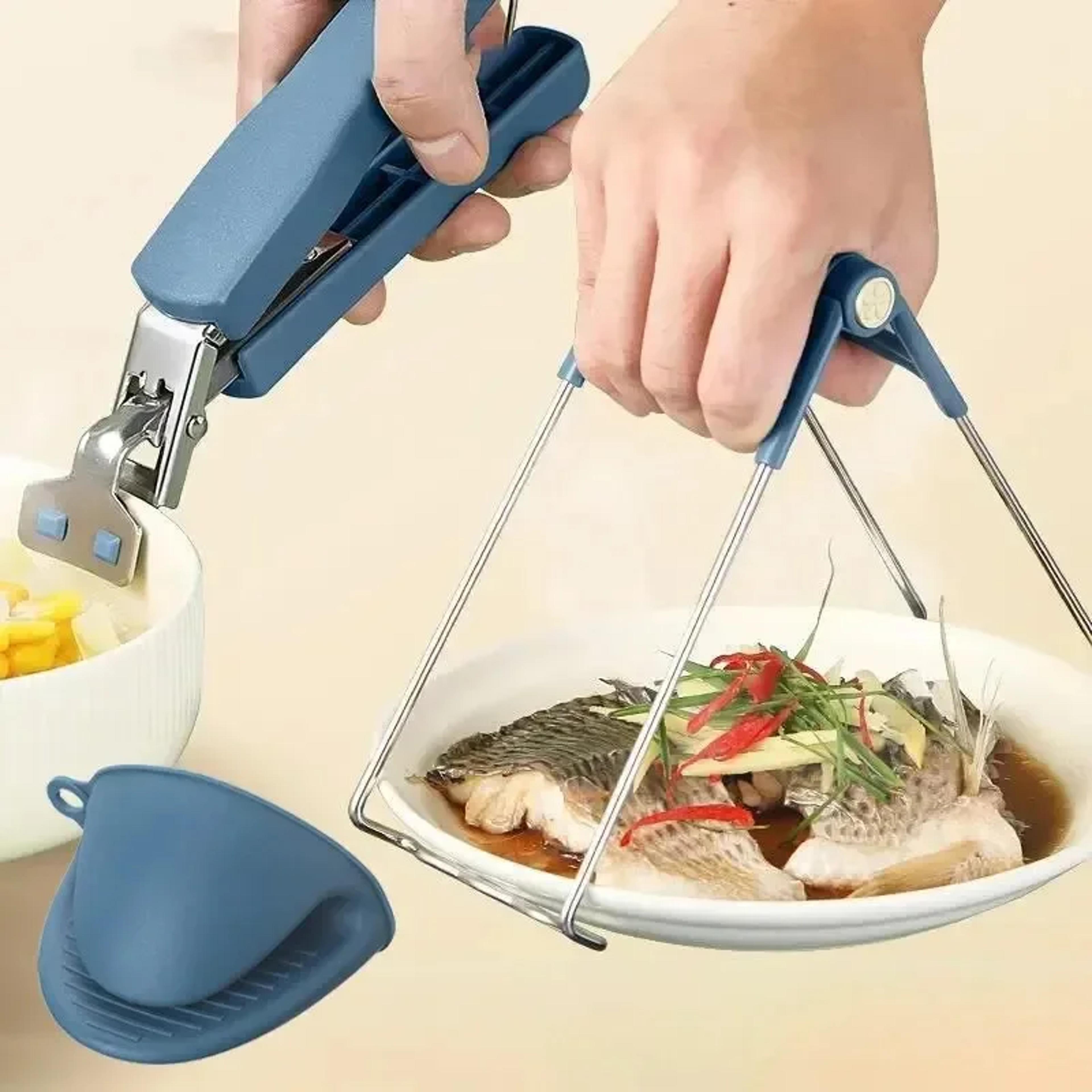 silicone bowl clamp heat resistant anti scald bowl gripper for safe kitchen cooking