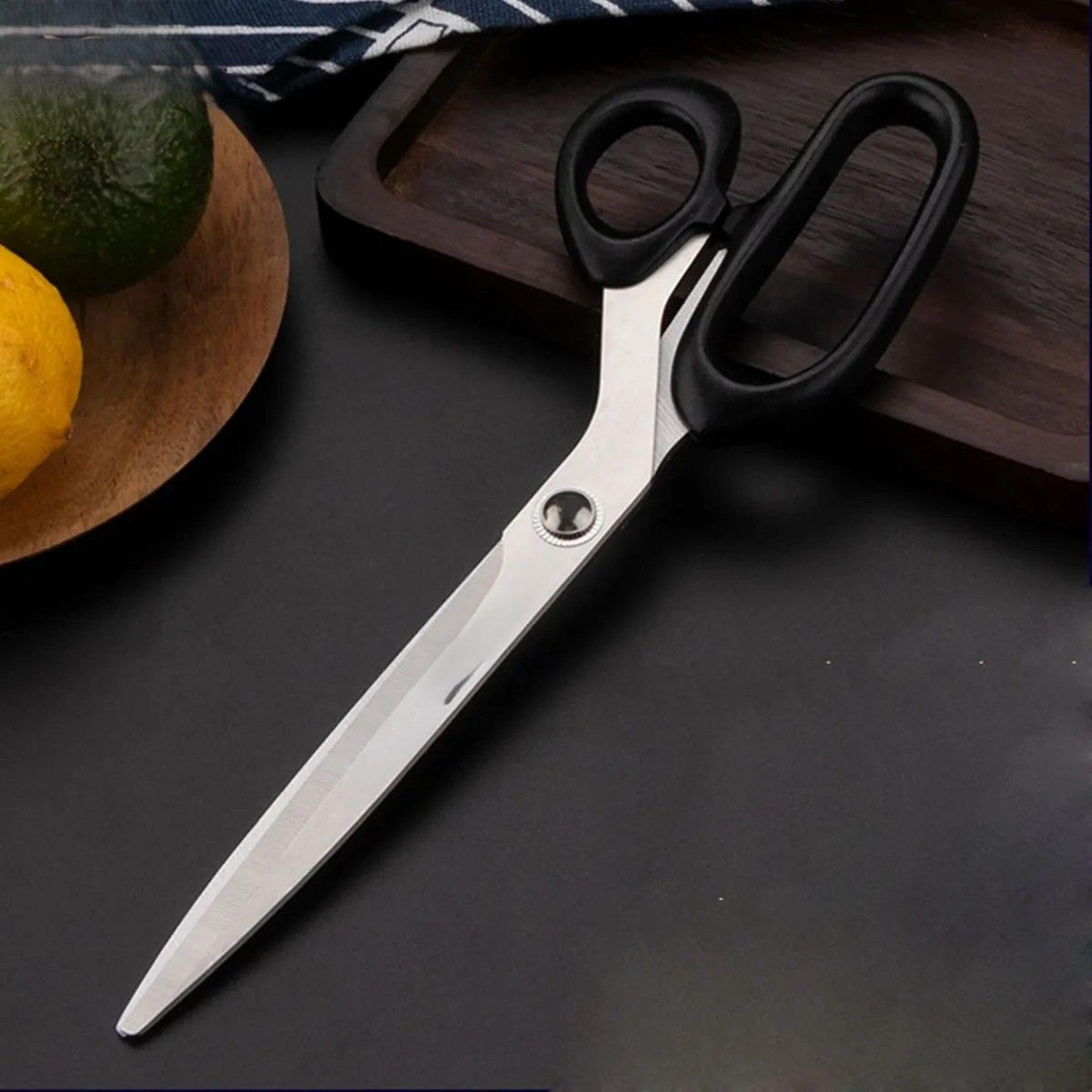 korean style stainless steel kitchen scissors for bbq, meat & everyday food preps