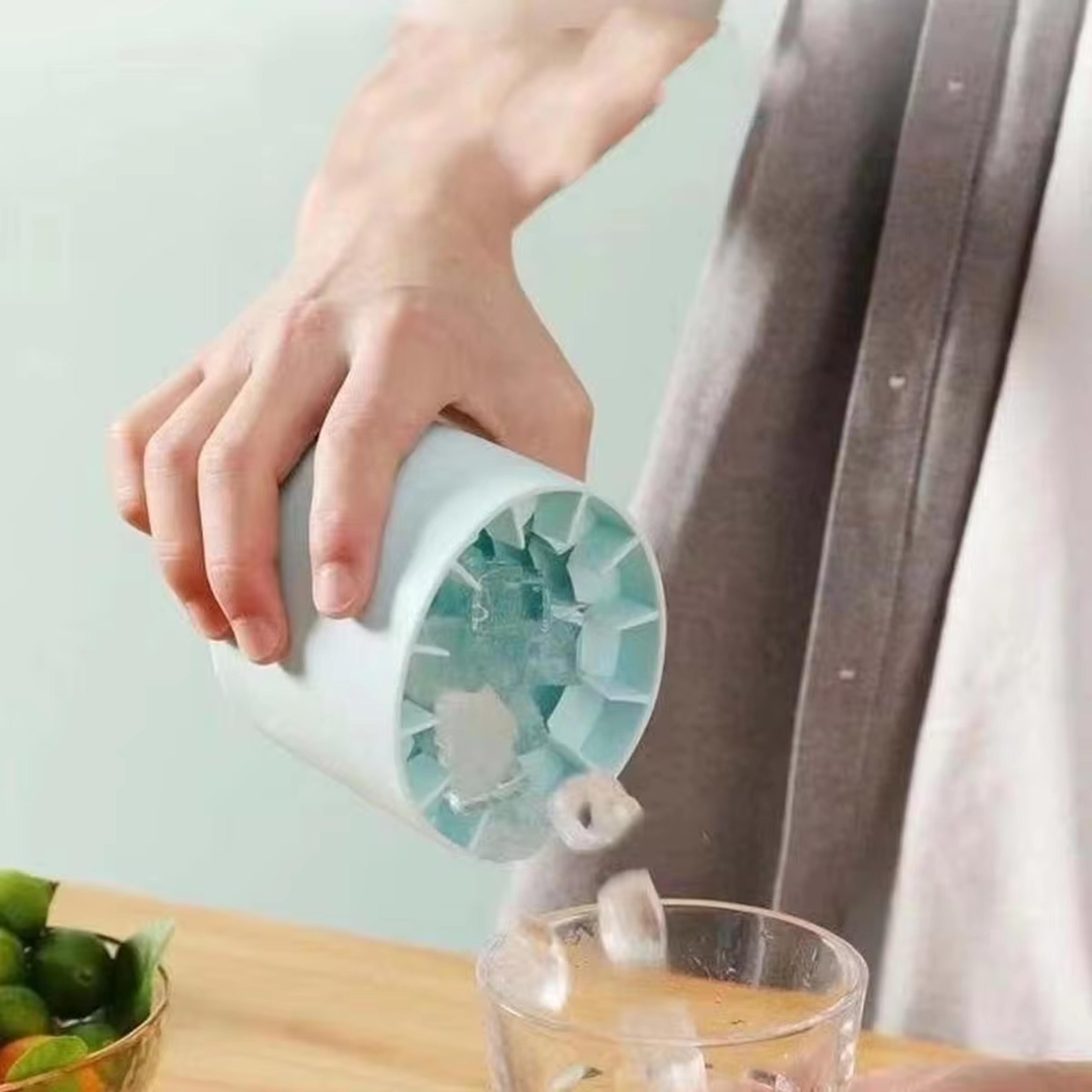 easy release silicone ice tray mini ice maker cup with ice bucket storage