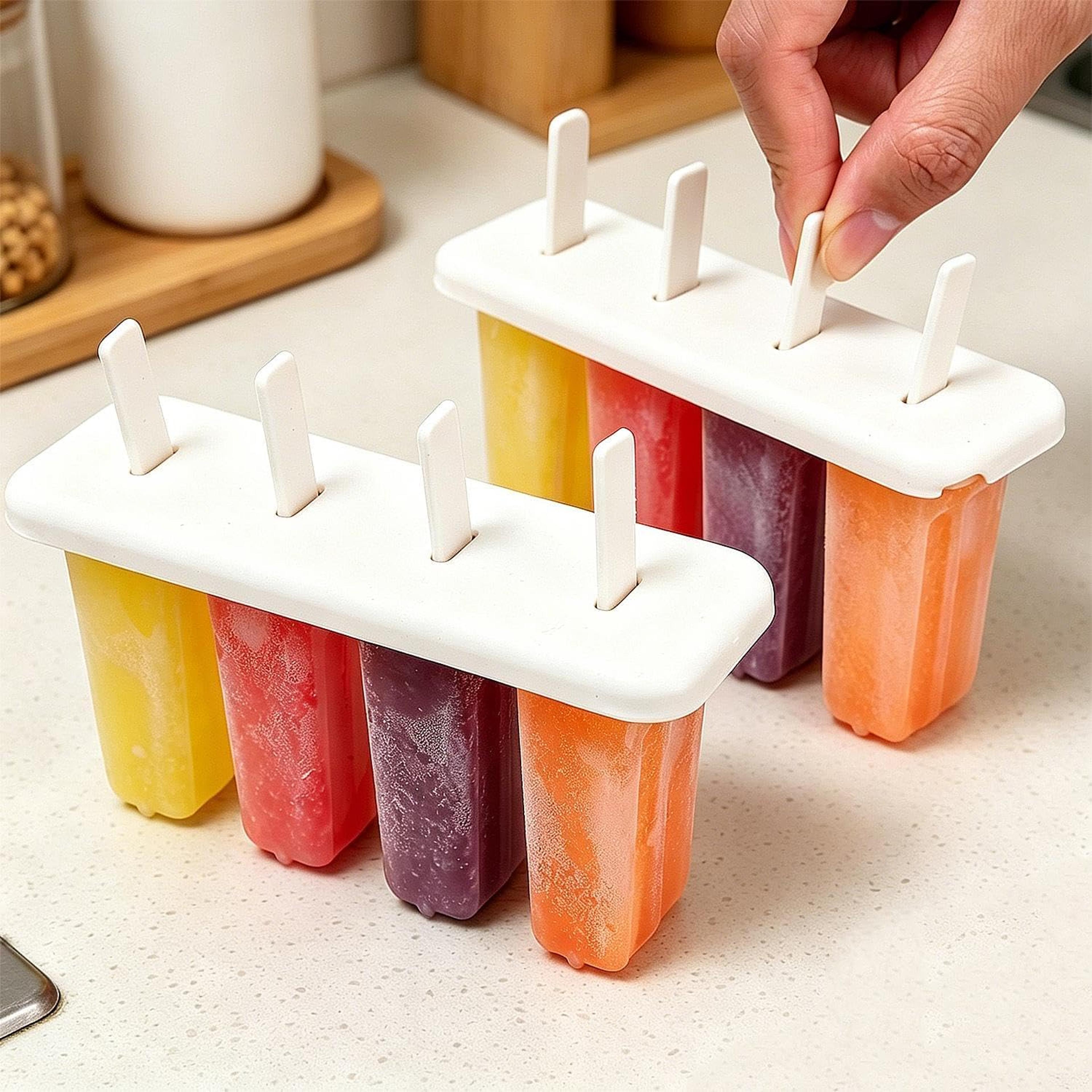 reusable ice cream mold & popsicle molds set for homemade frozen desserts