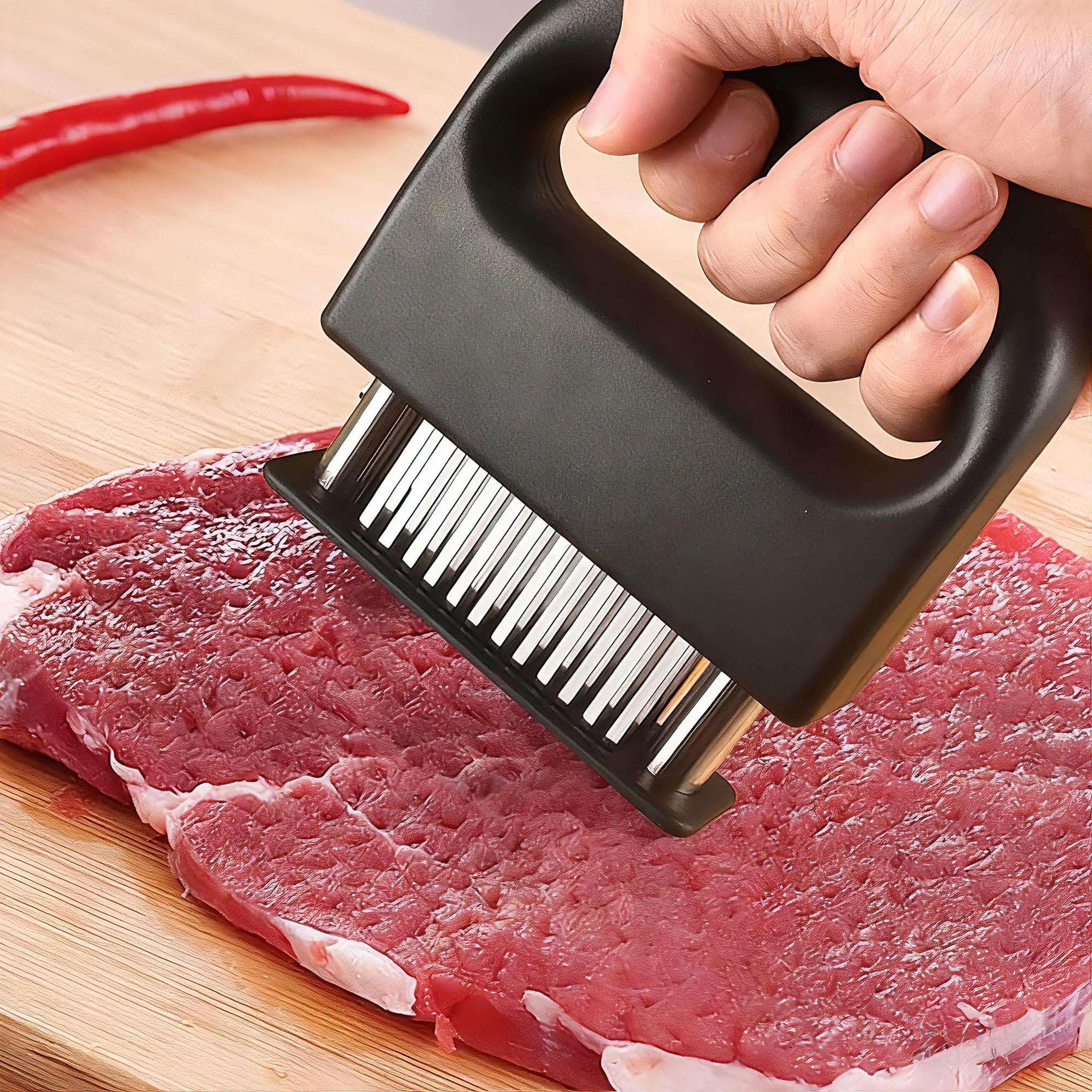heavy duty blade meat tenderizer tool for juicy steaks and faster marinating