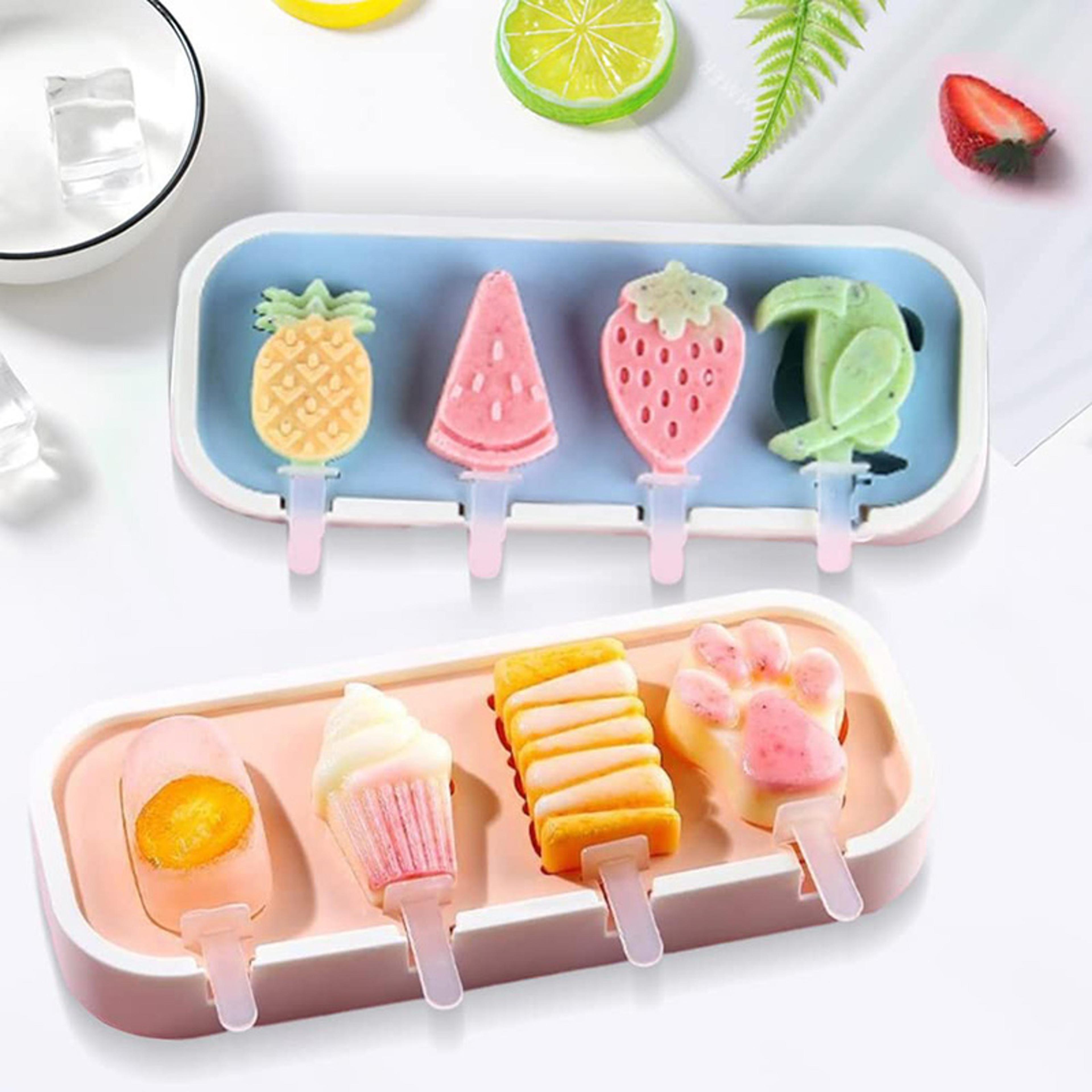 cute silicone popsicle molds free reusable ice cream maker for kids & babies