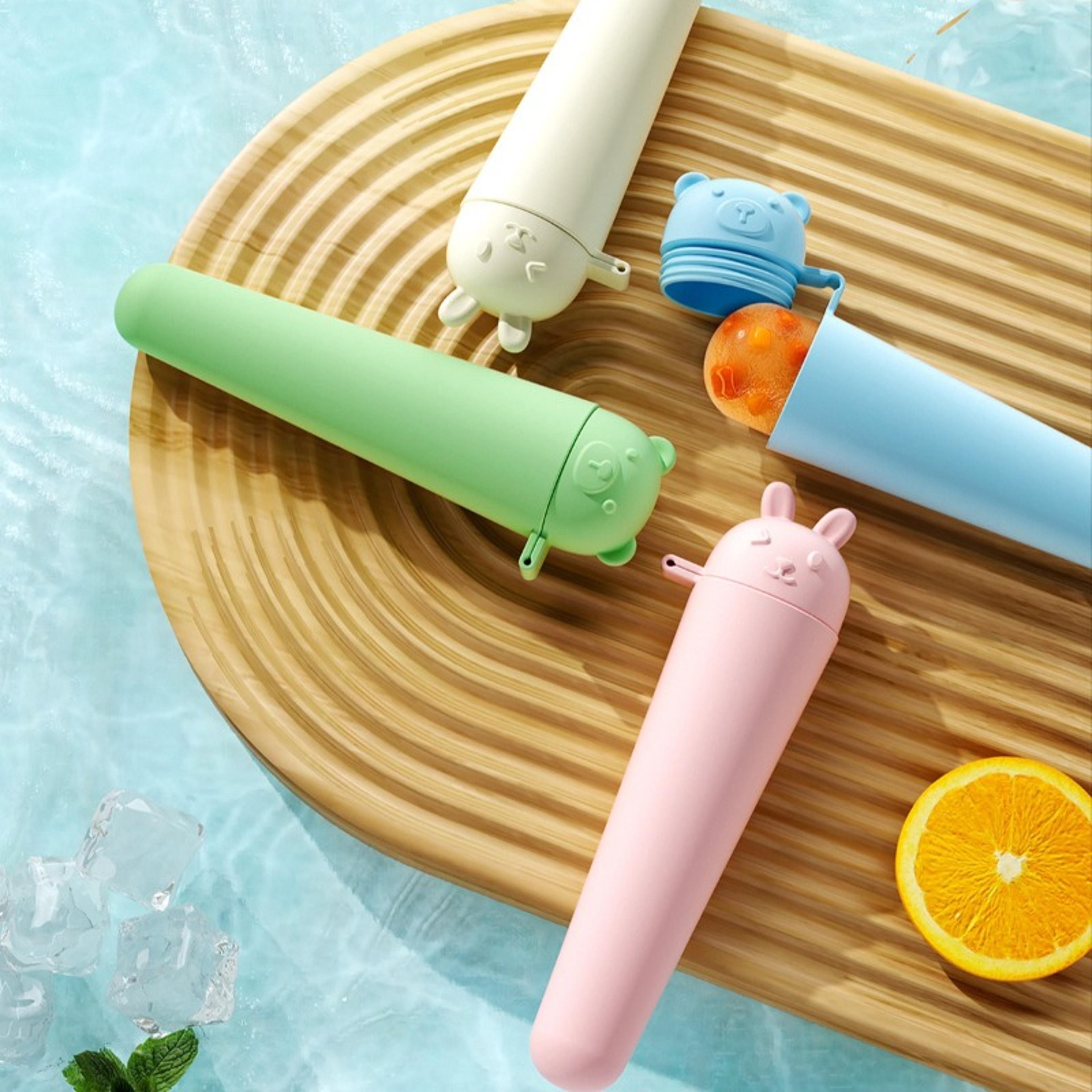 silicone popsicle molds with lids reusable ice pop molds free diy frozen treat maker