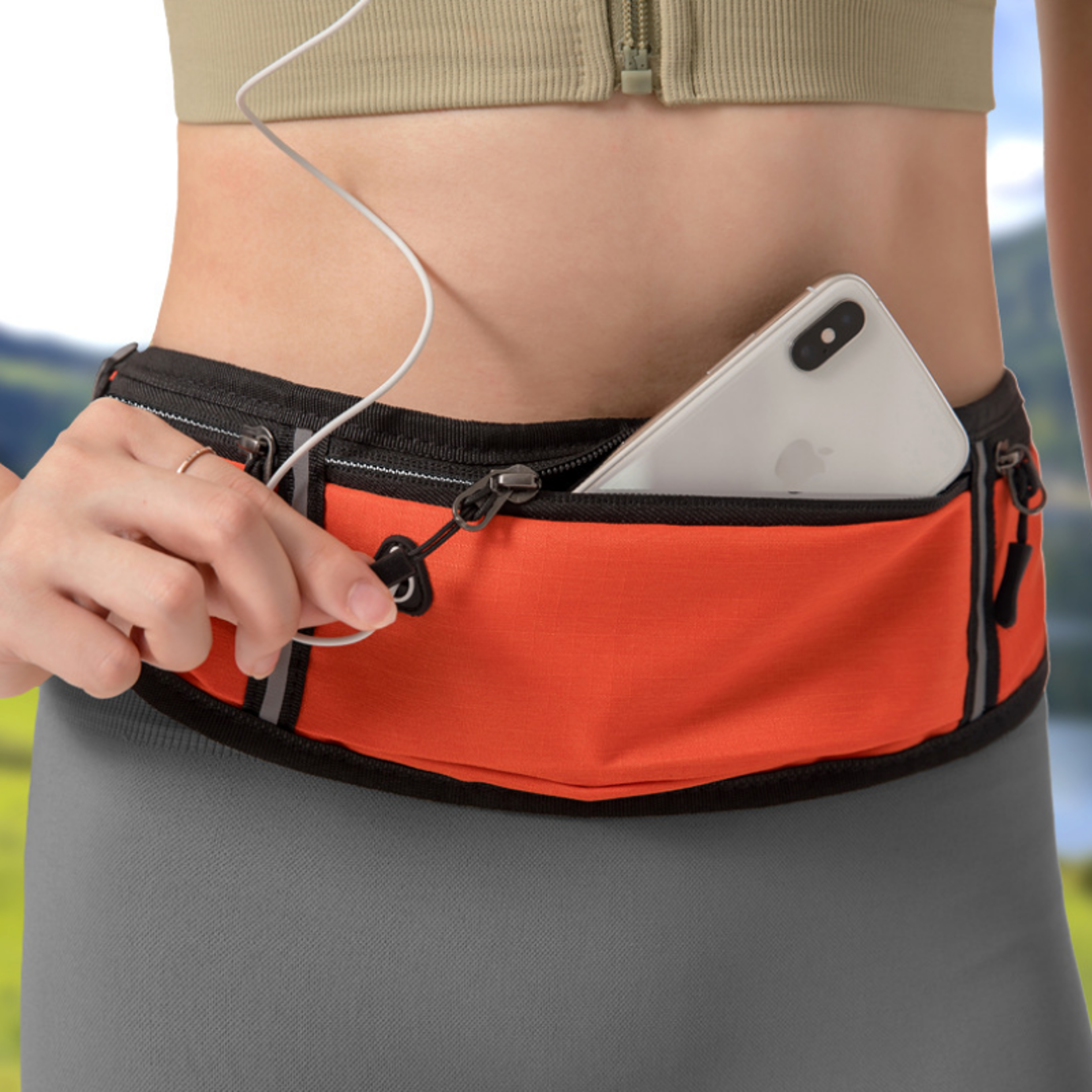 active fit running belt phone waist pack for running, walking, cycling & gym