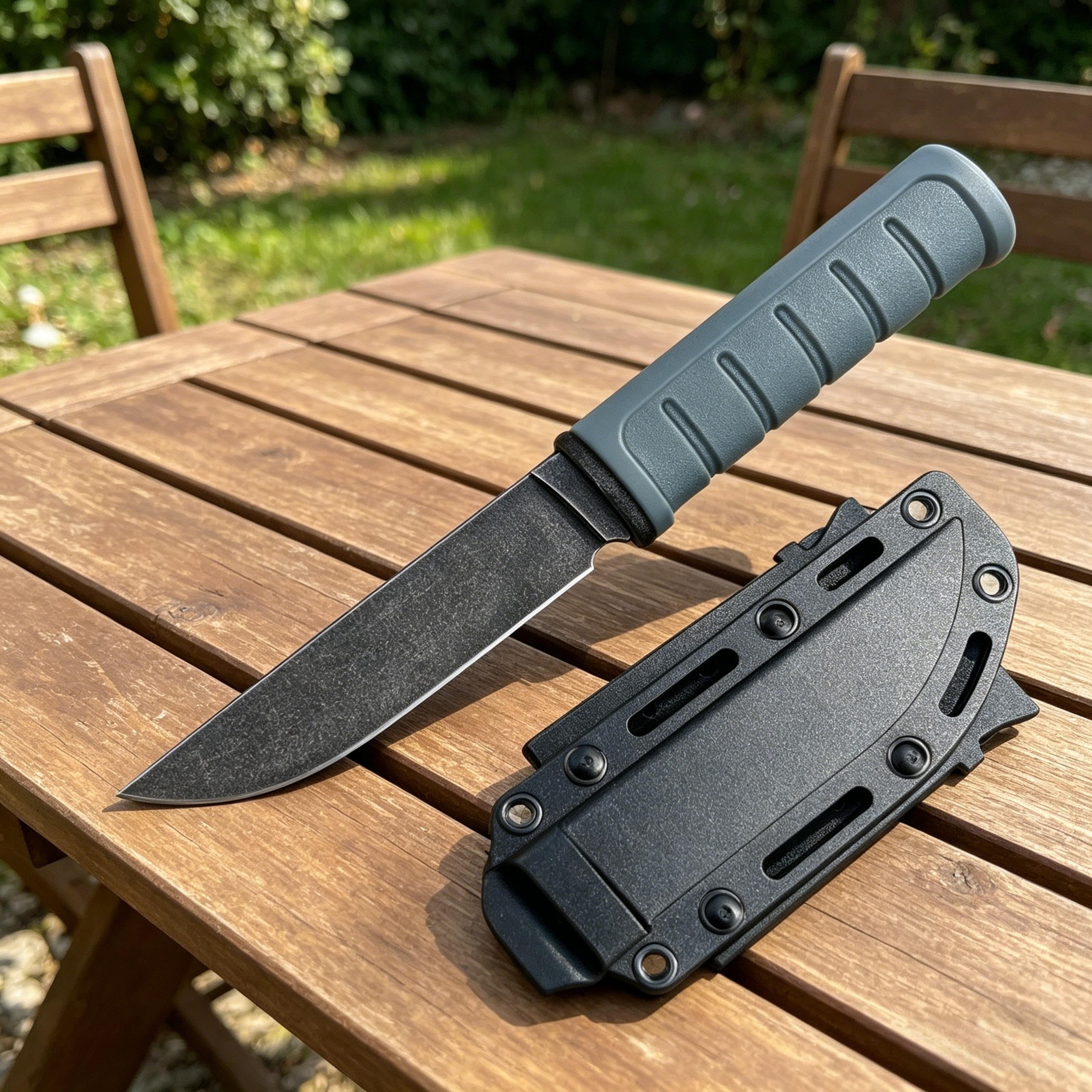 fixed blade knife with steel for camping, hiking & survival